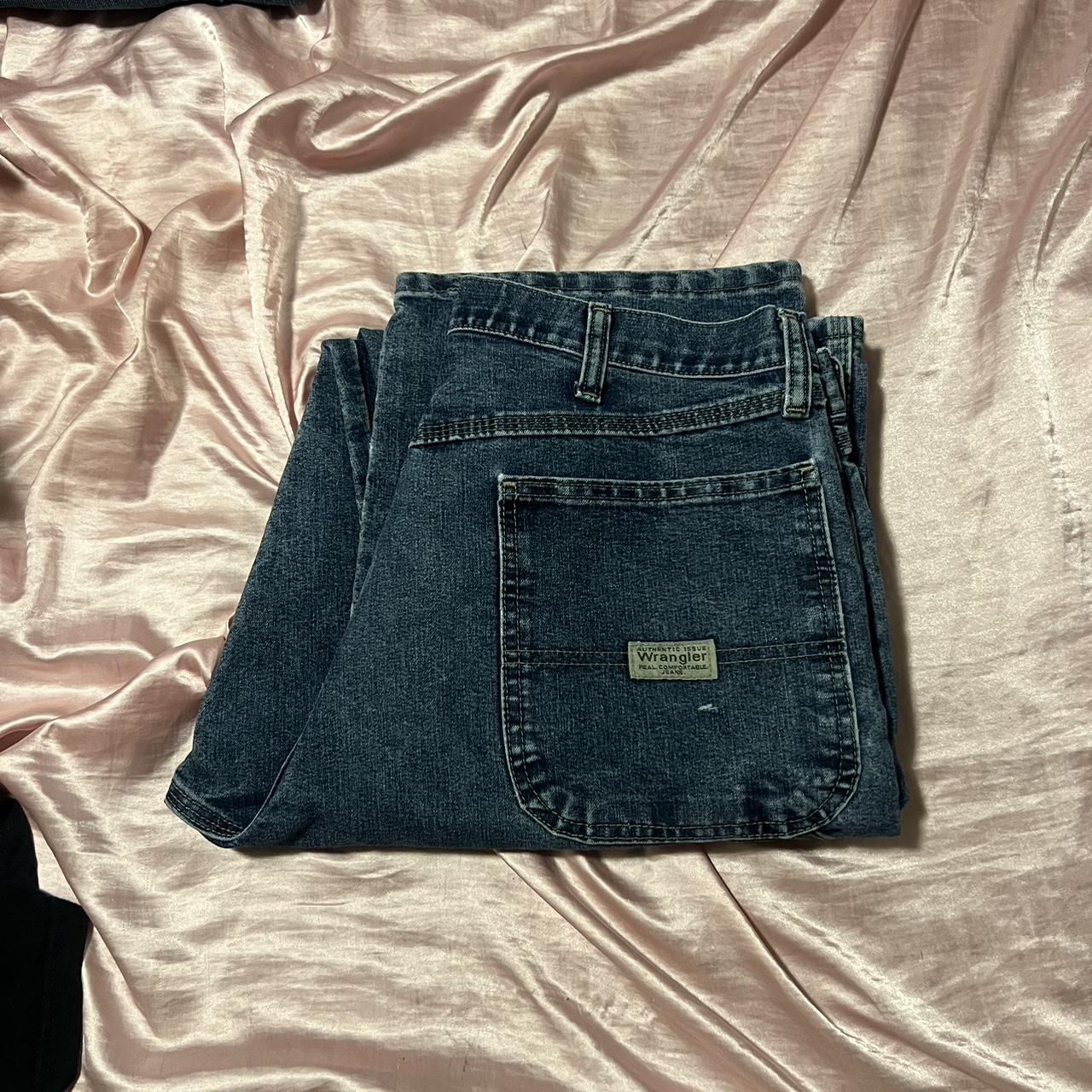 small tag on the pocket carpenter wranglers 34 34 - Depop