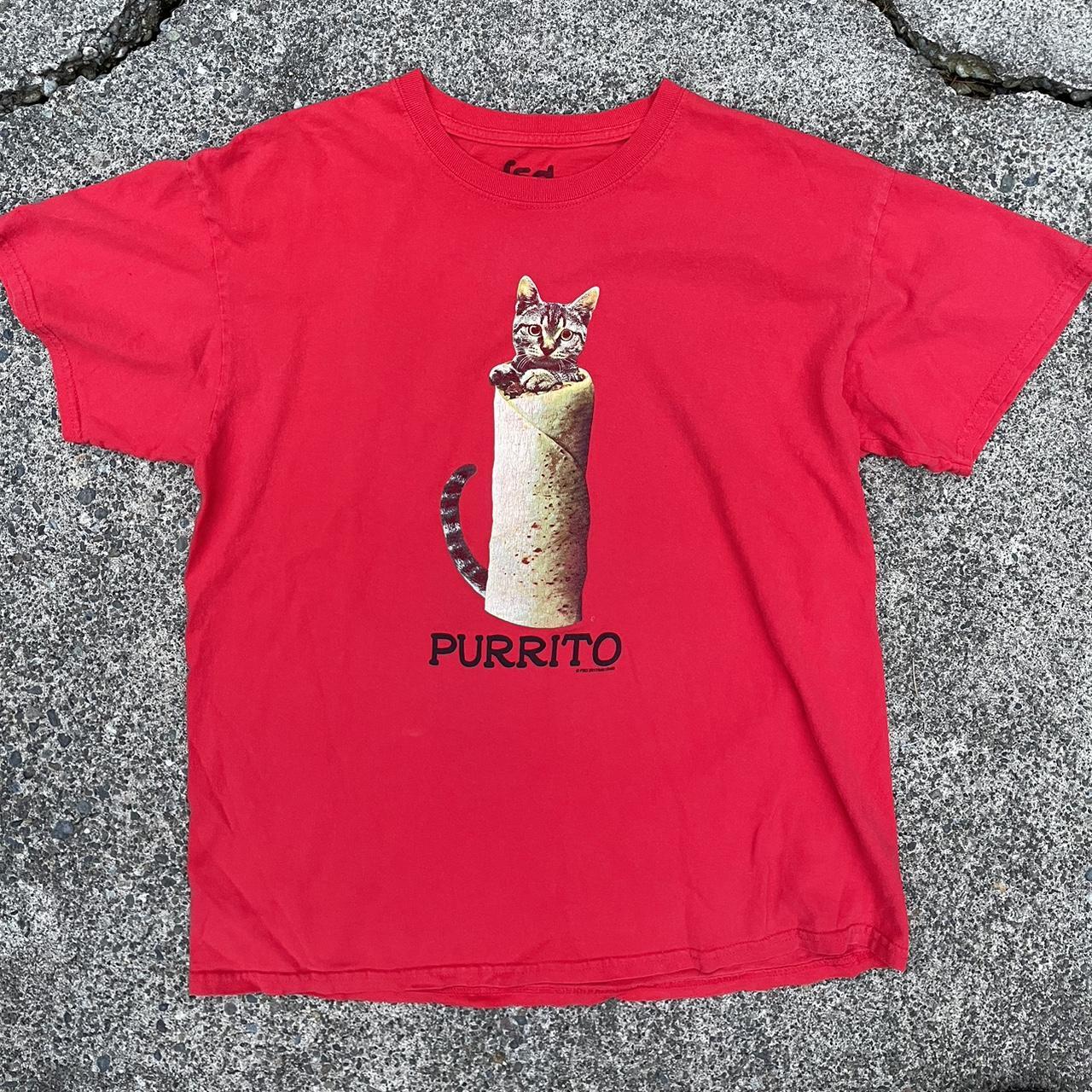 Funny purrito shirt - Depop