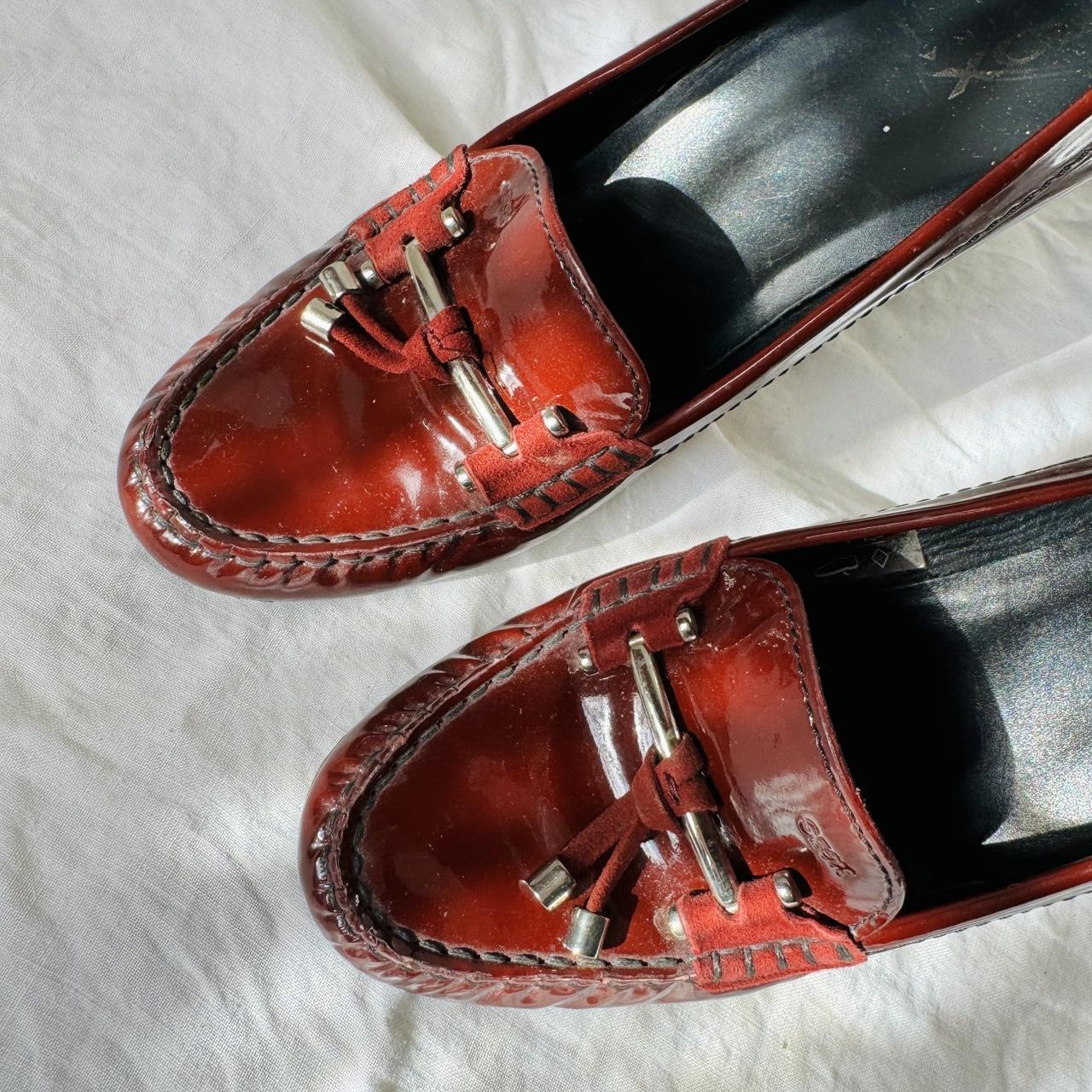GEOX Ruby Red Patent Leather Loafer Depop