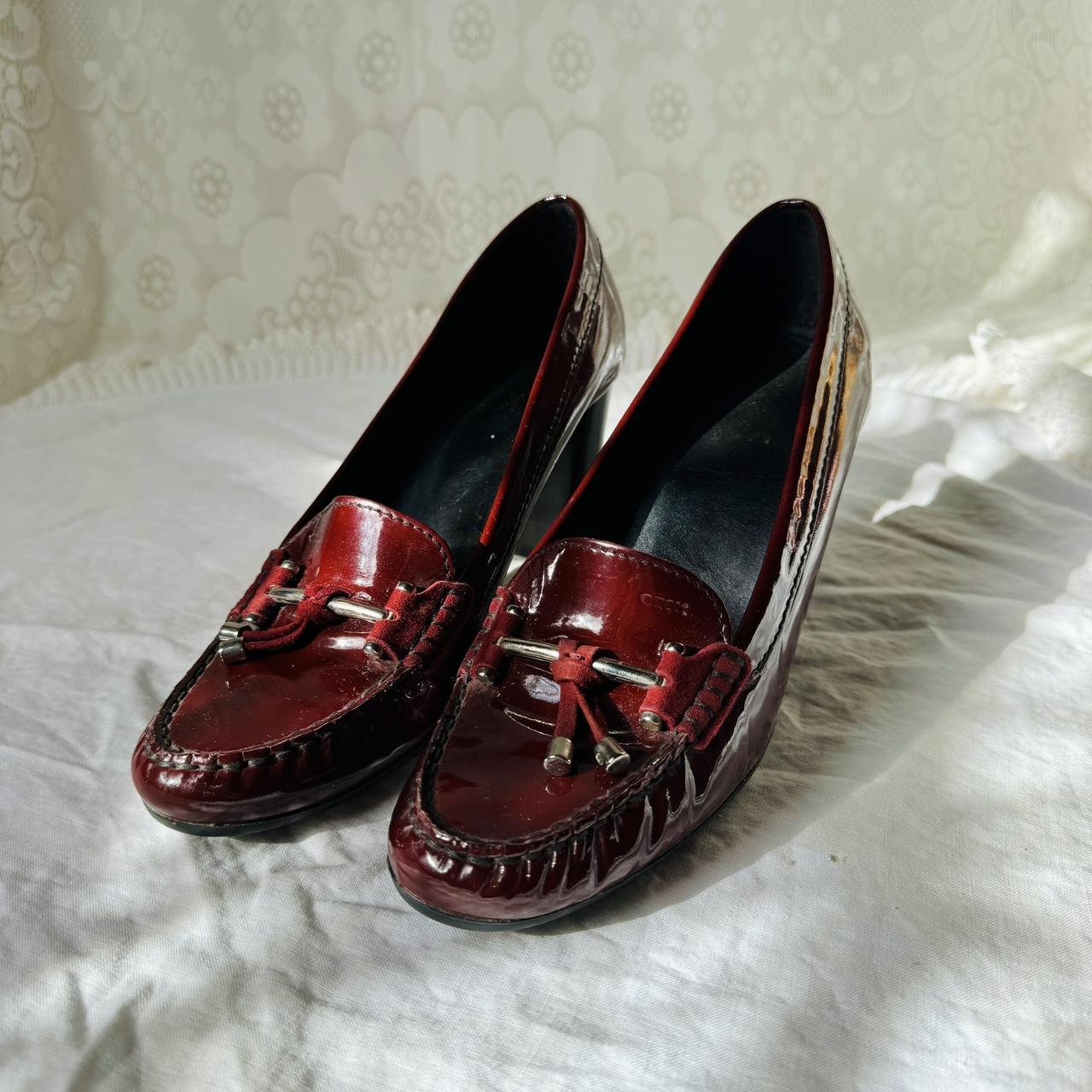 GEOX Ruby Red Patent Leather Loafer