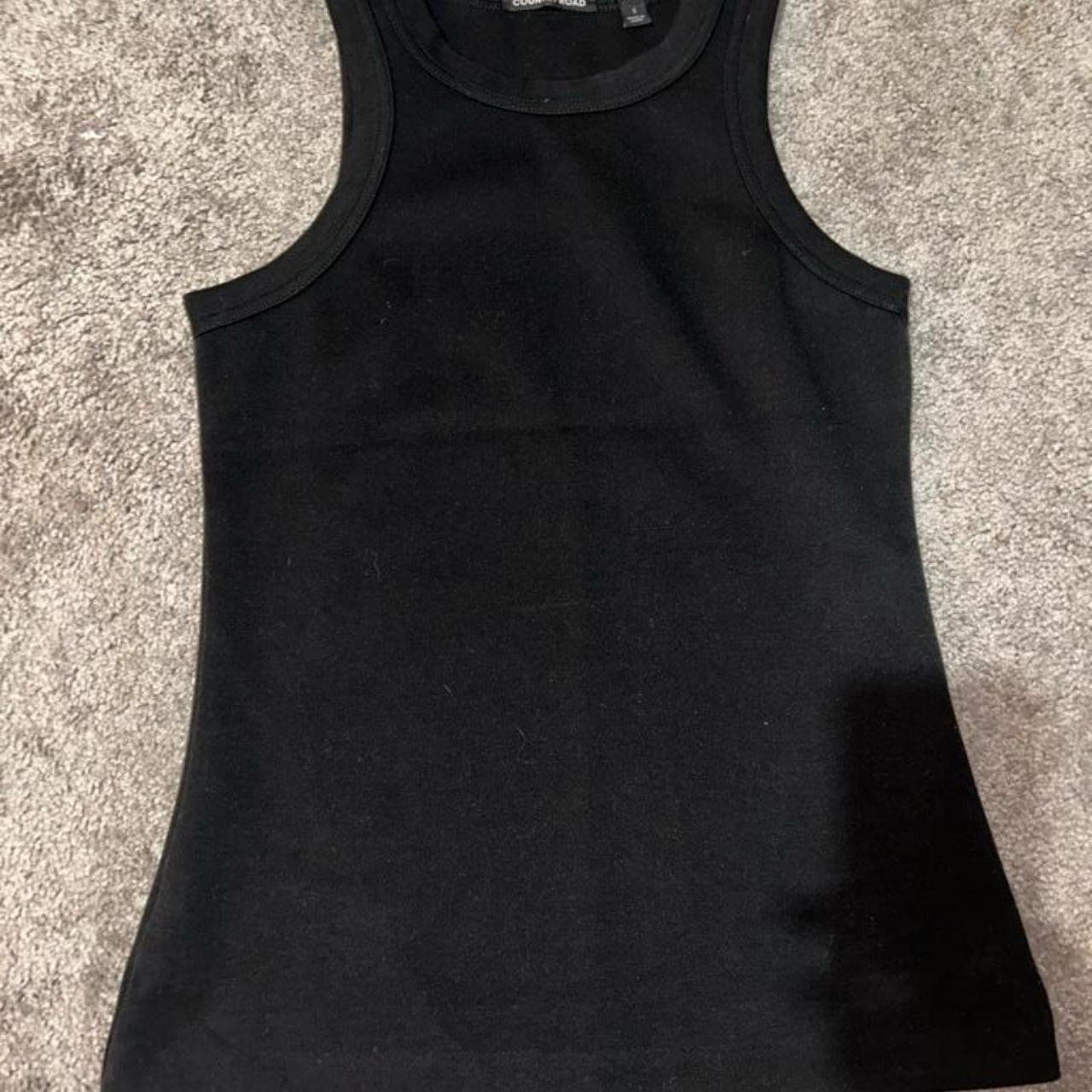 Plain black country road tank top and usa small - Depop