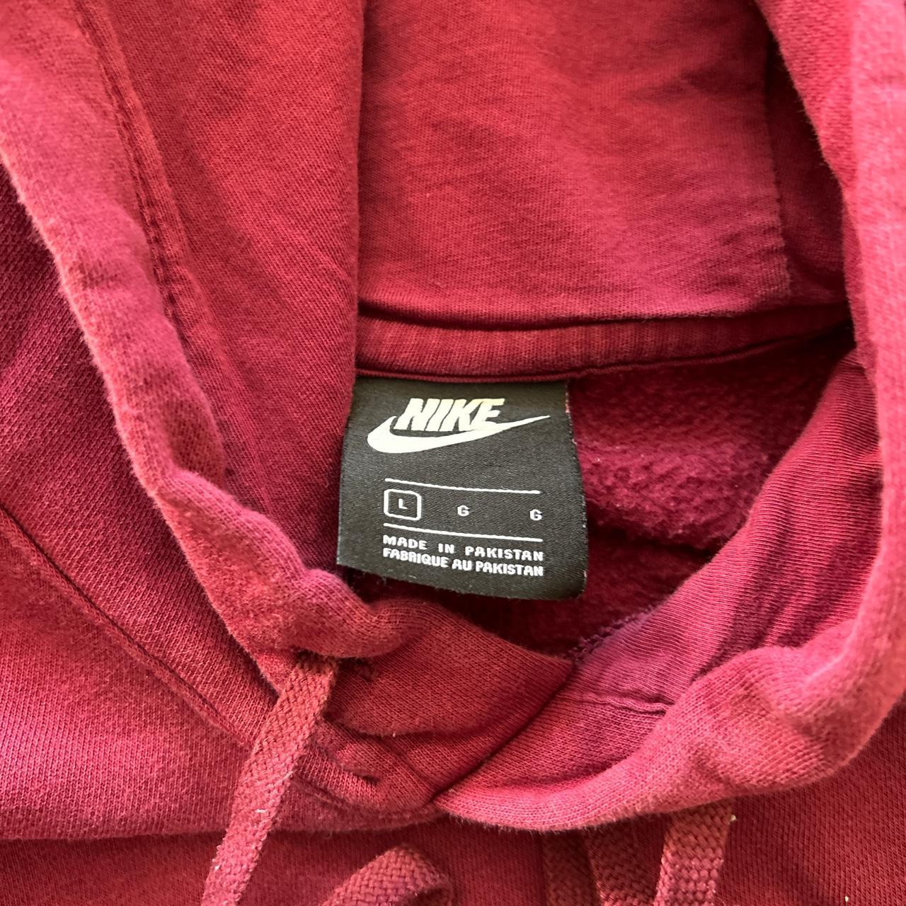 Men’s Nike hoodie, dark red Depop