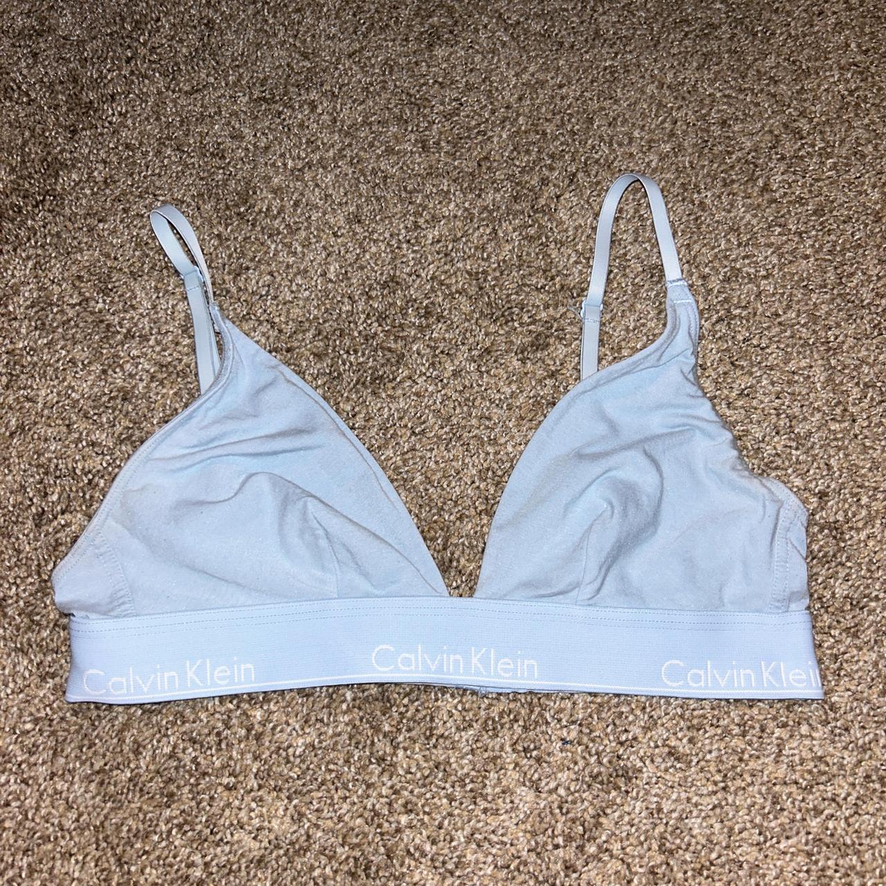 Calvin clean bralette in perfect condition worn a... - Depop