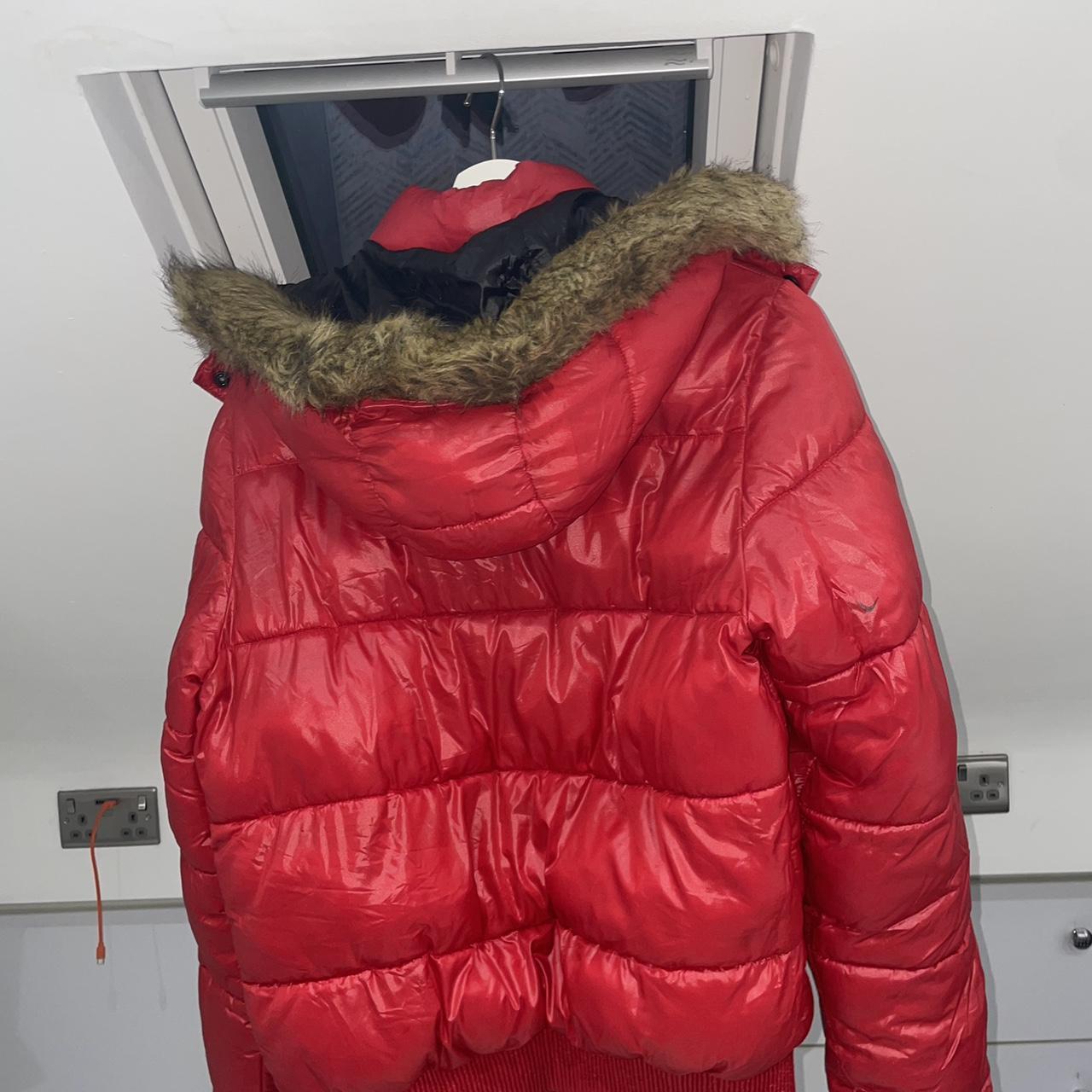 HOT Red High Shine Toya Bomber Jacket Superdry Women's High