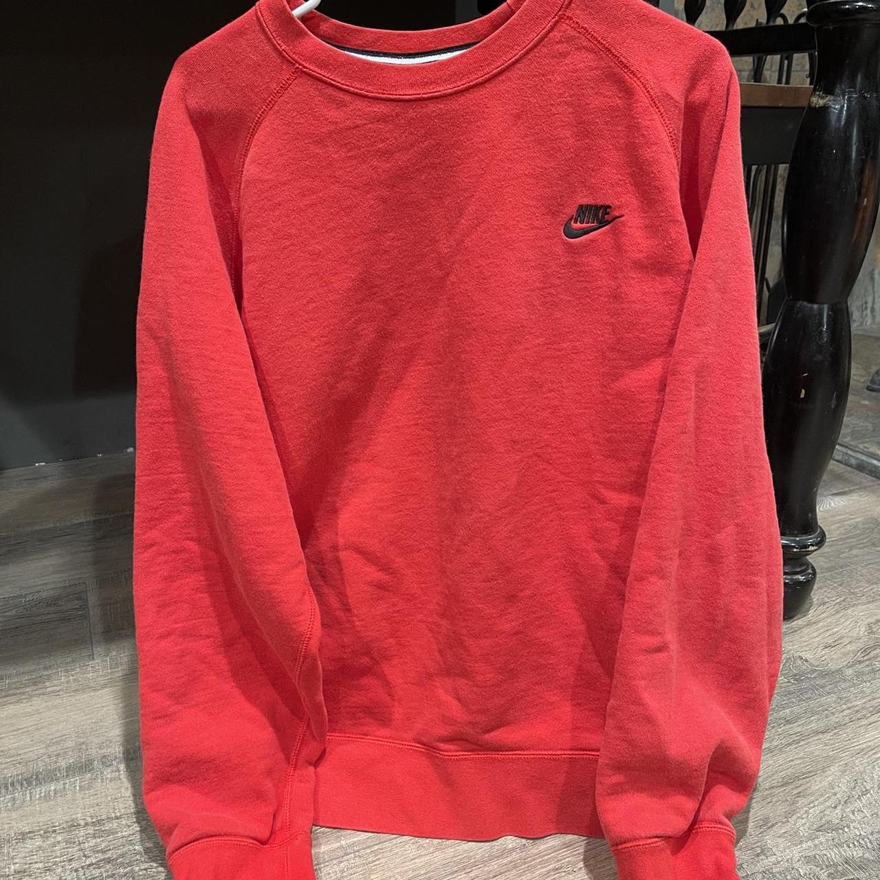 mens red nike sweater
