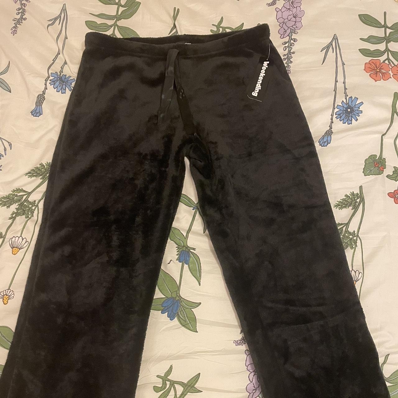 Black Sweatpants fluffy Depop