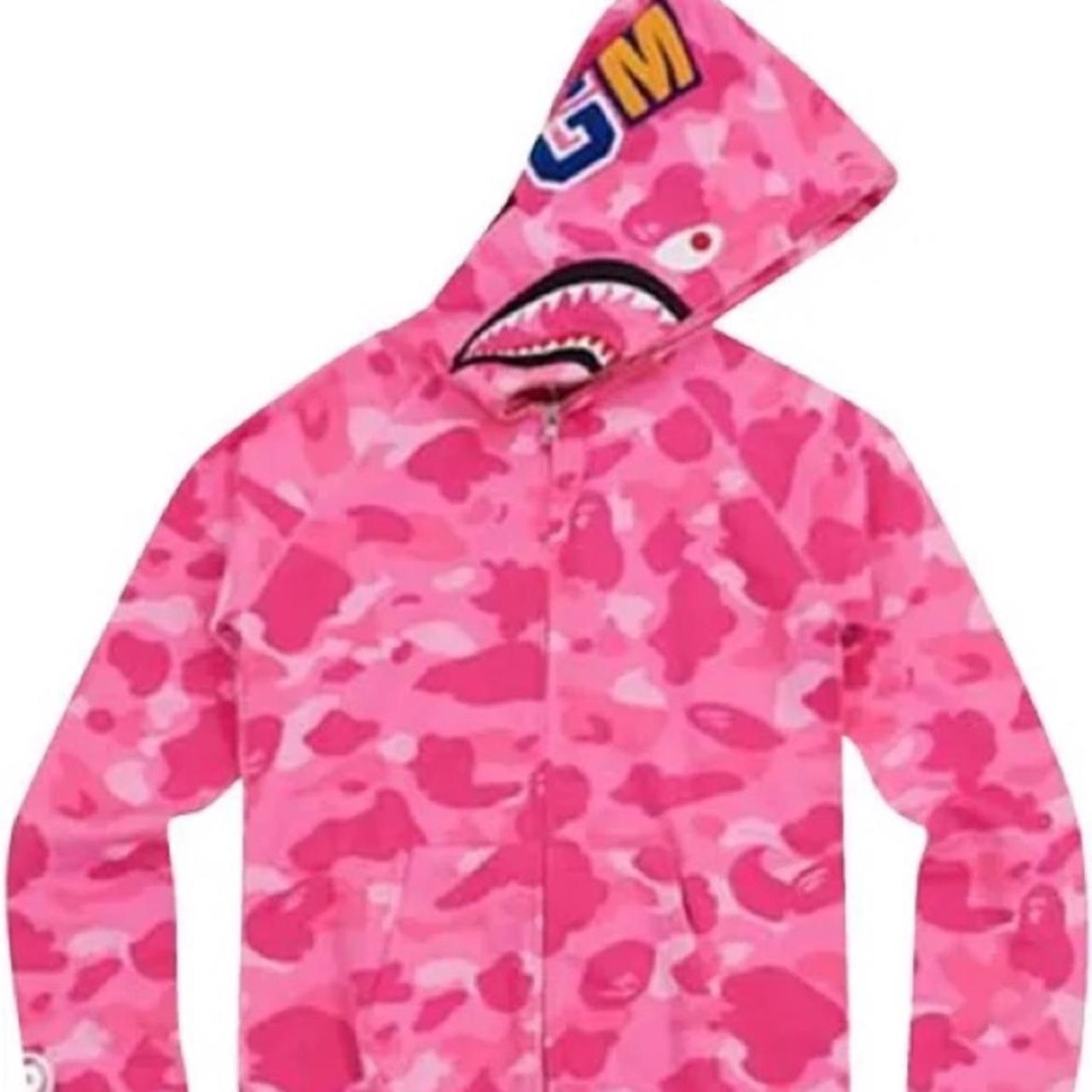 pink bathing ape hoodie