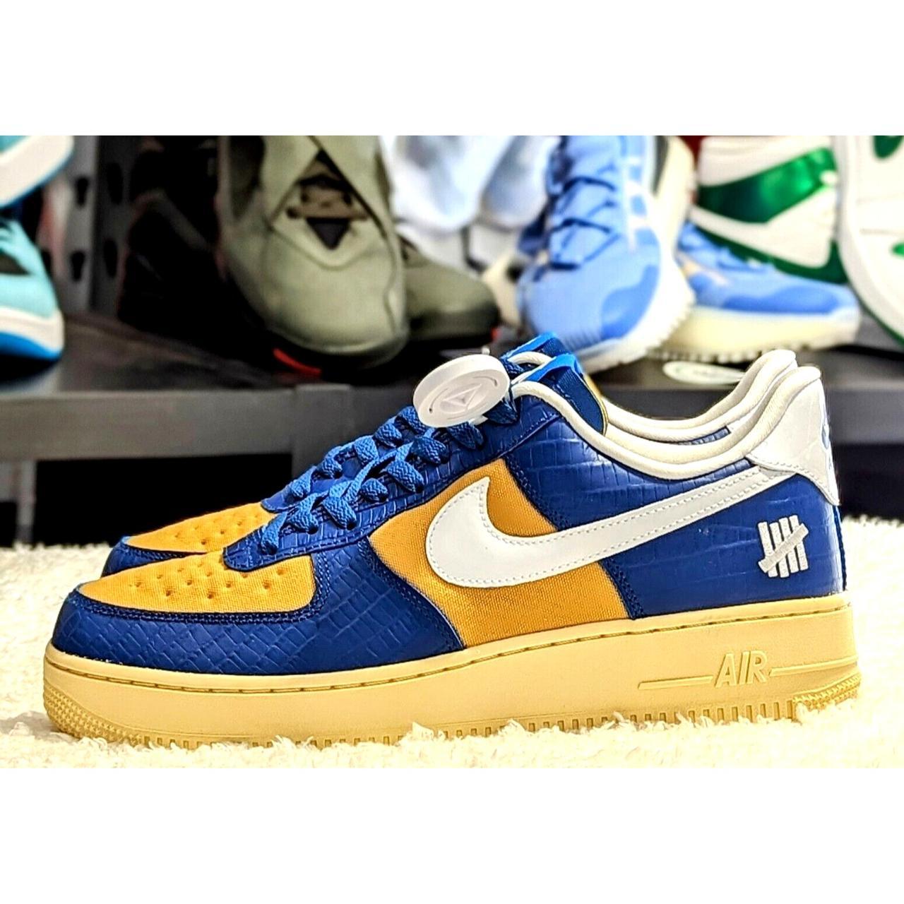 BLUE T★プロフ必読★ Nike Air Force 1 Low Undefeated 5 On It Blue Yellow | Depop