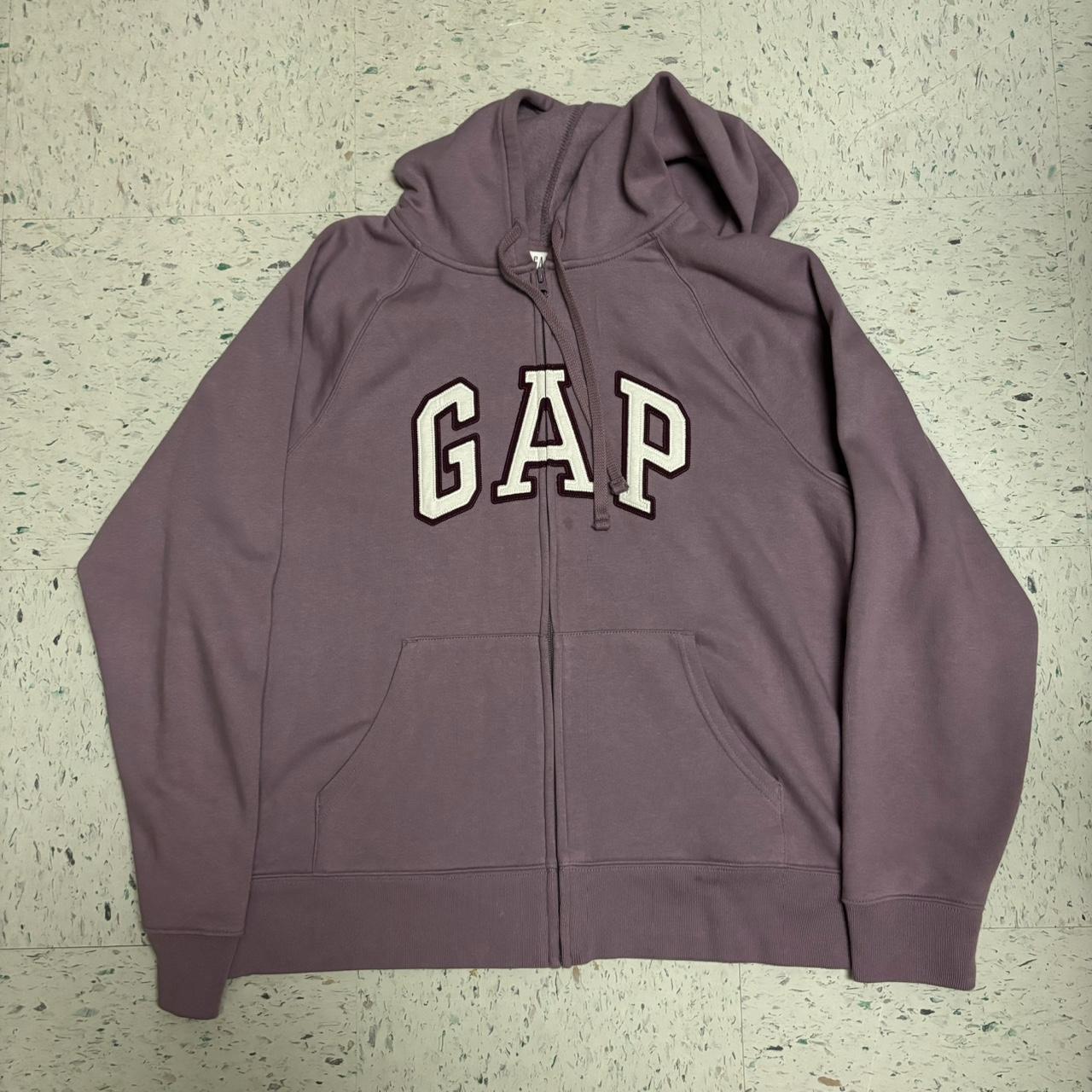 Purple Gap Zip-up Hoodie #gap #zipup #y2k #streetwear - Depop