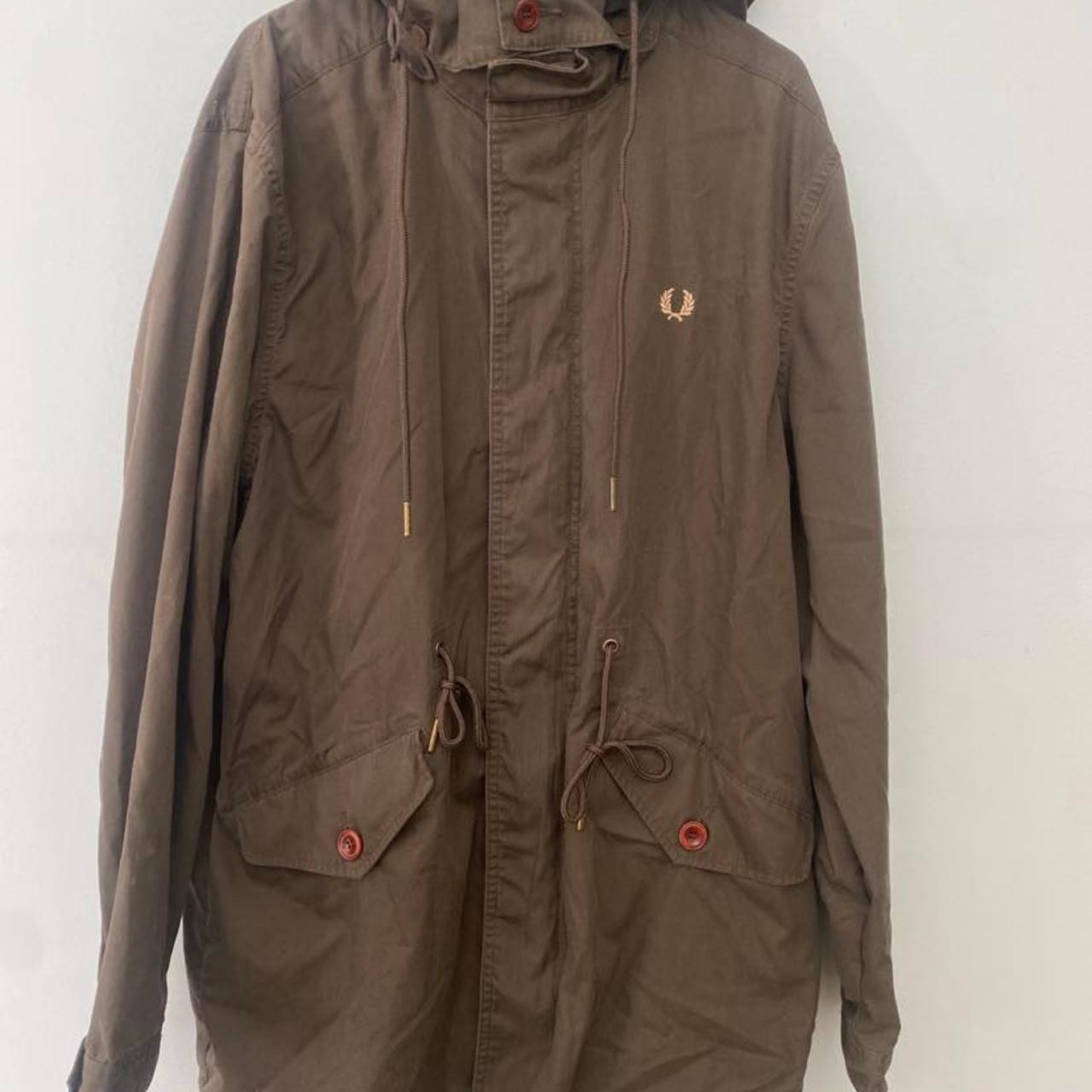 Fred Perry Parka Khaki Green Medium but would. Depop