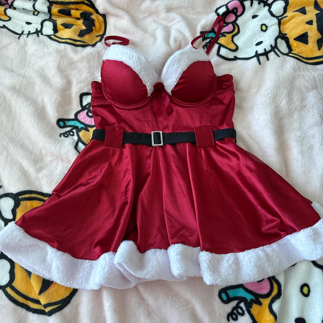 RedandwhiteMrsClauscostumelingeriedress,only...