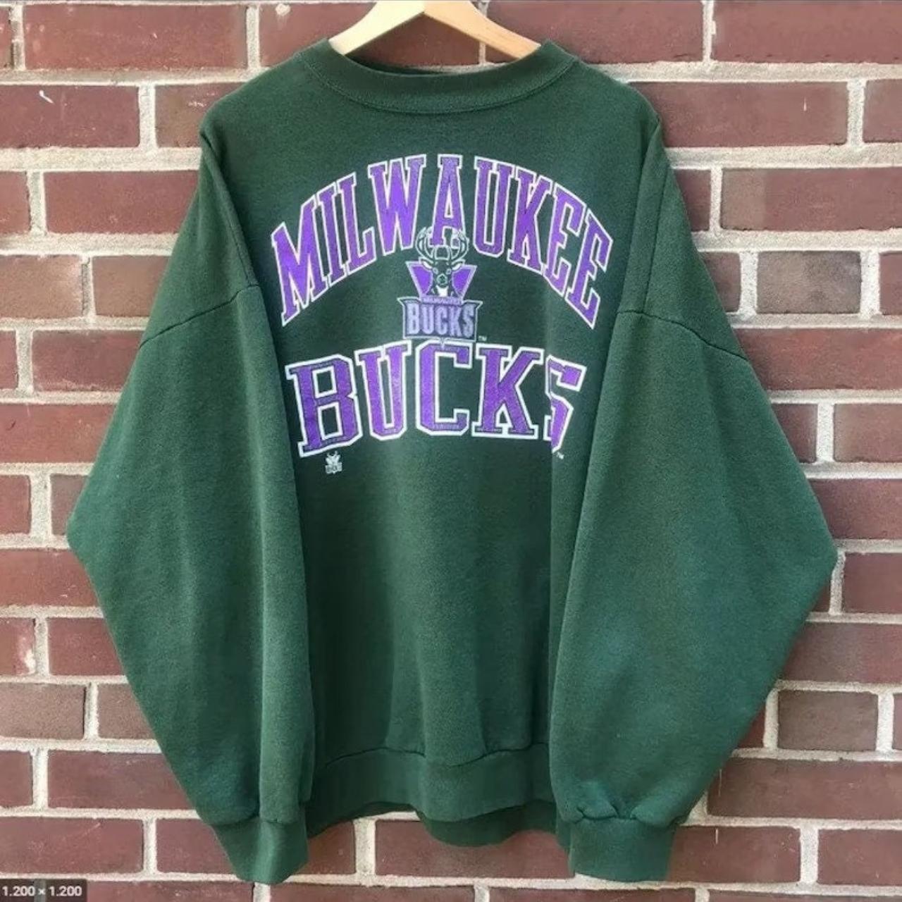 Retro Milwaukee Buck Sweatshirt Vintage Style Bucks Depop