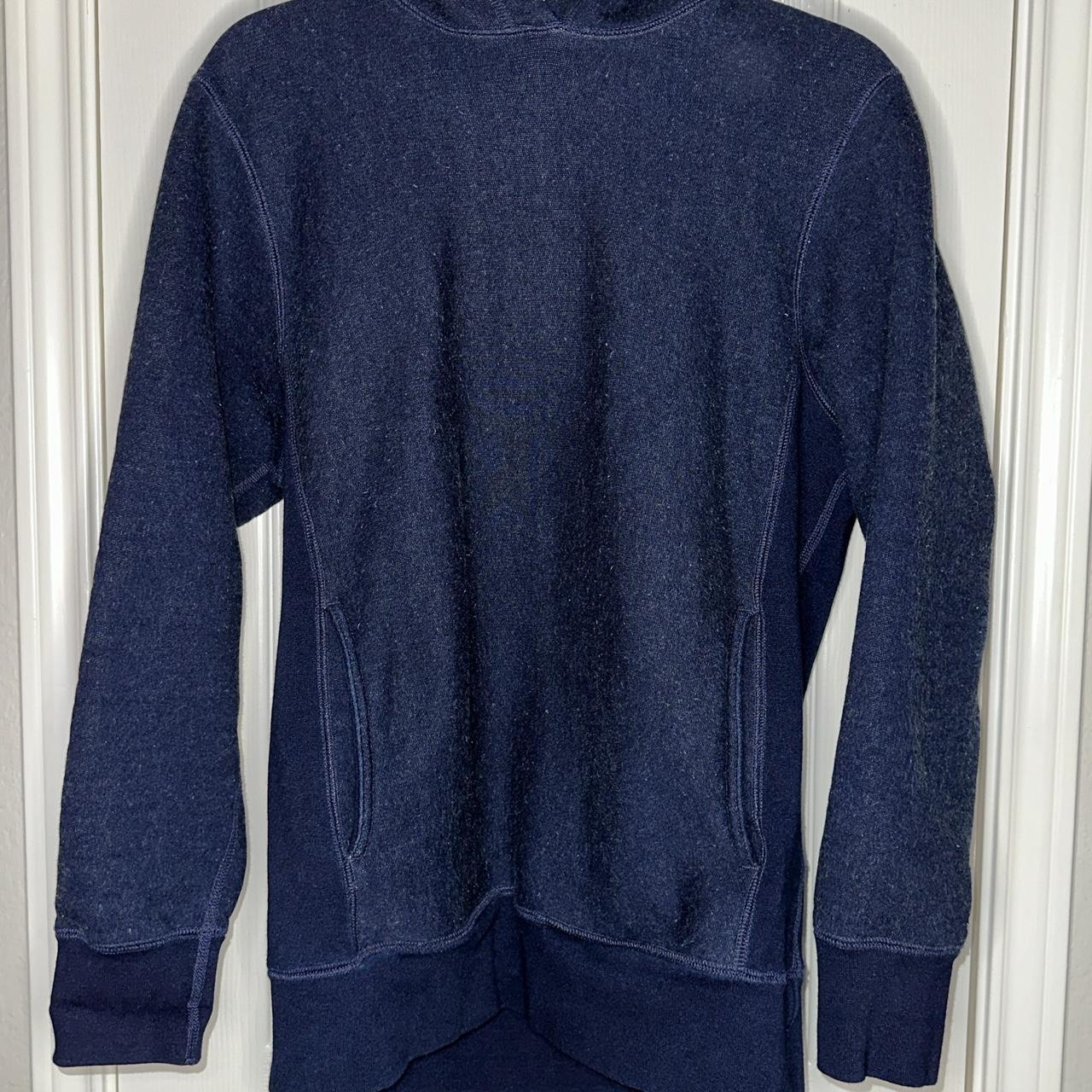 3Sixteen hoodie navy blue heavyweight made in