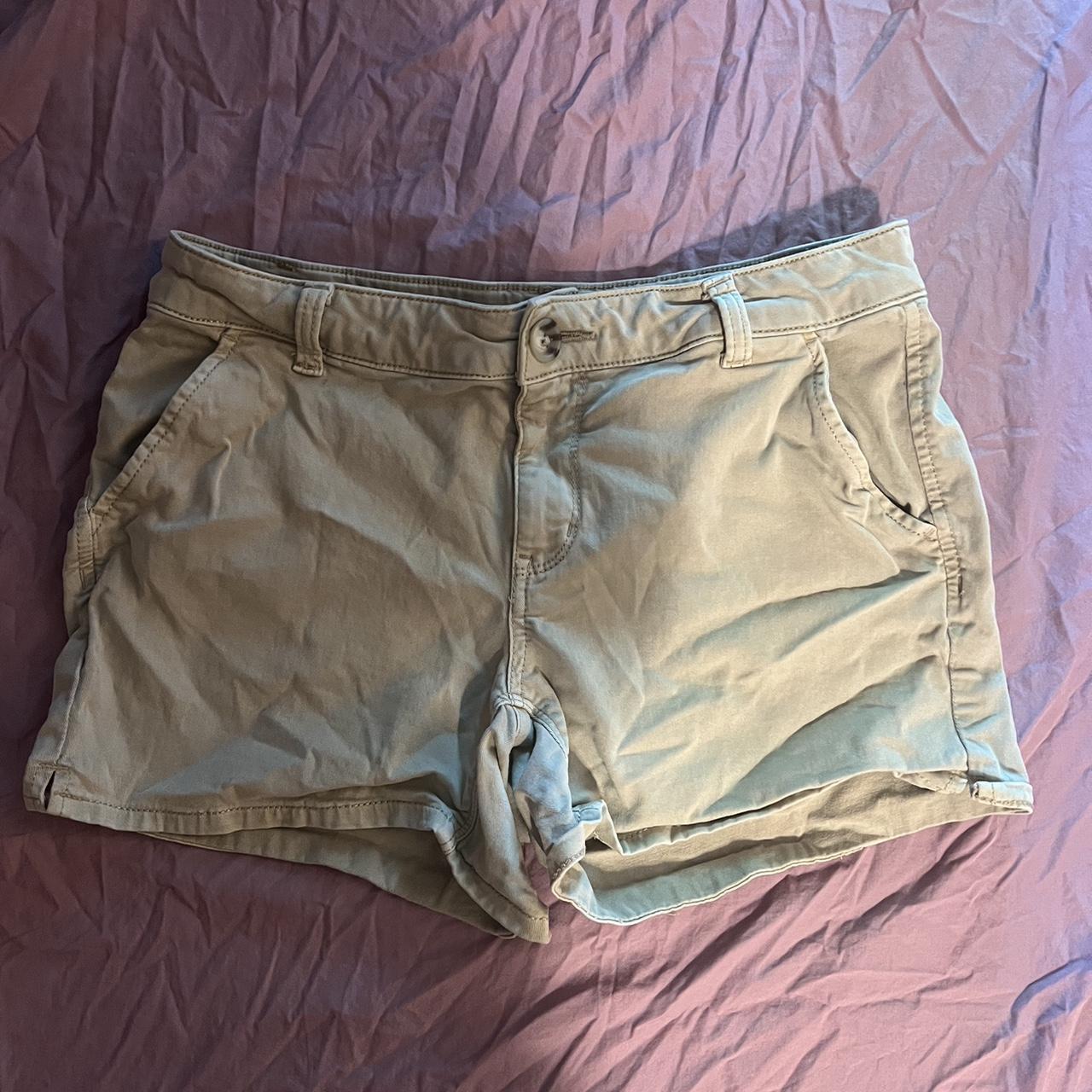 Tan jean shorts online