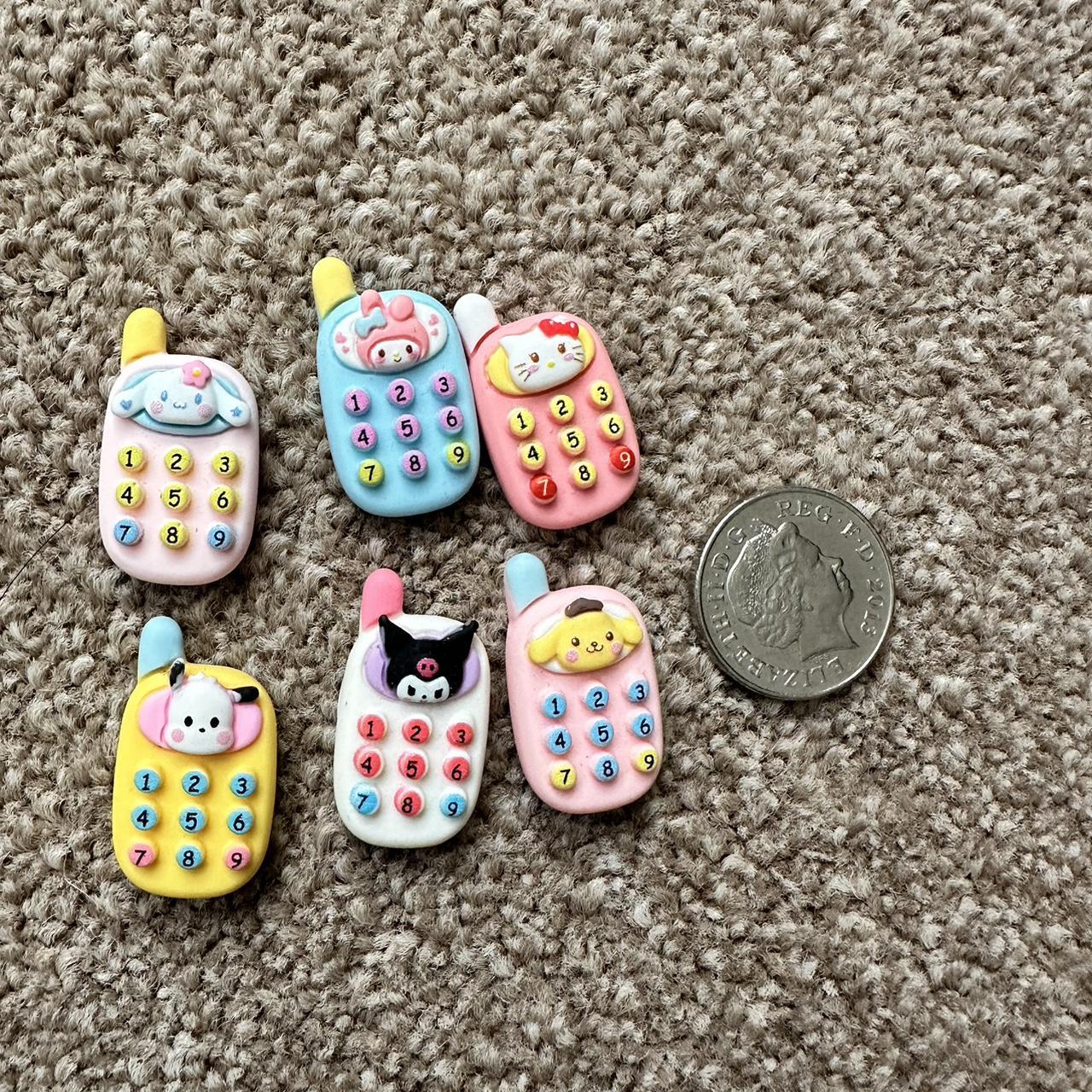 Set of 6 Sanrio mini mobile phones charms Flat... - Depop