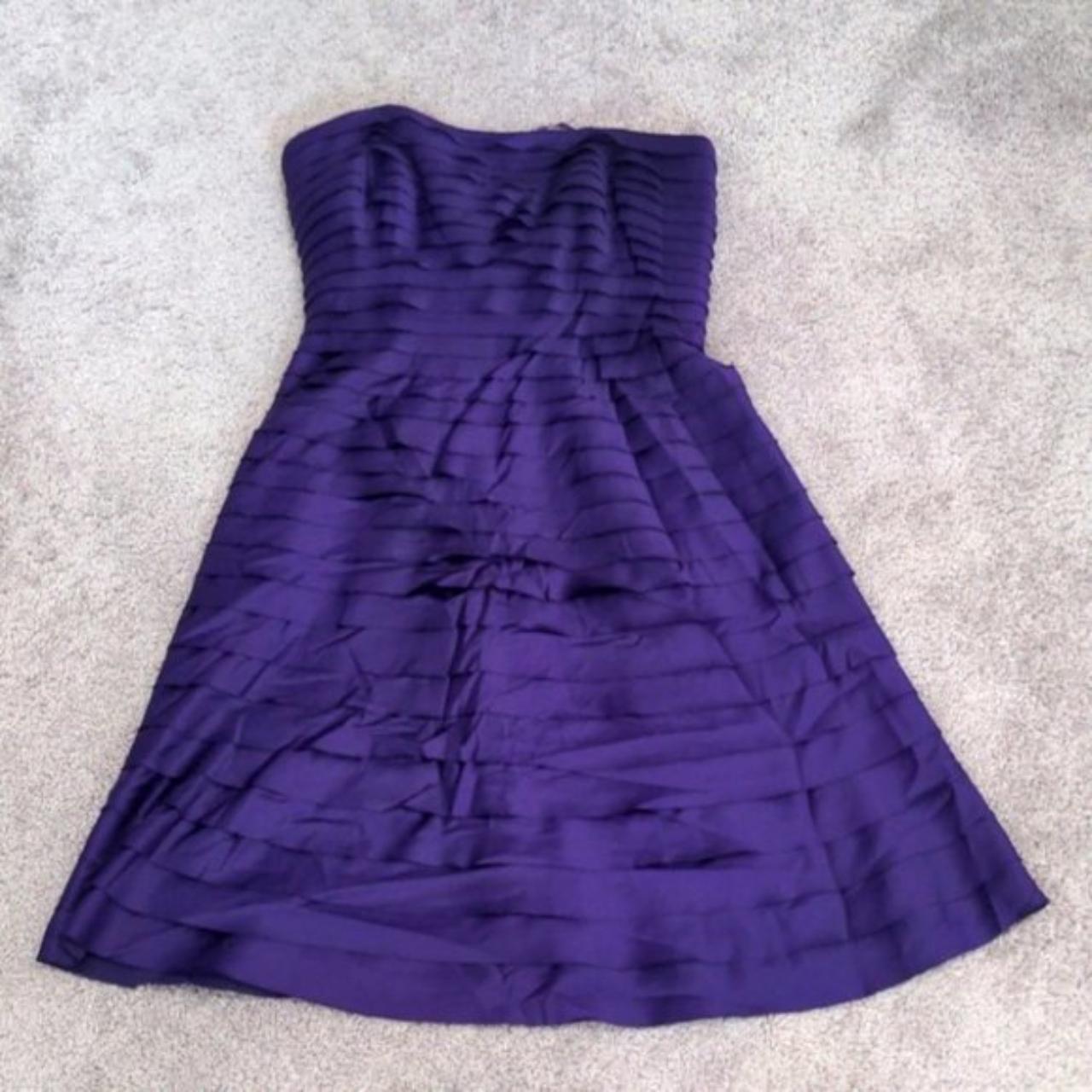 Adrianna Papell Tiered Purple dress size 10P Adriana Depop