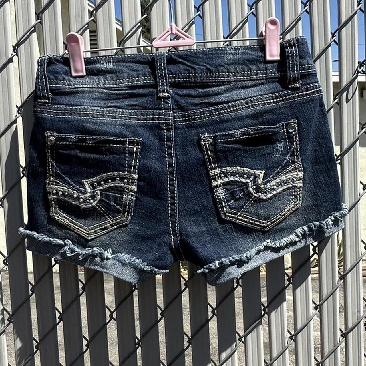 Wallflower denim shorts Has rhinestone studs around. Depop