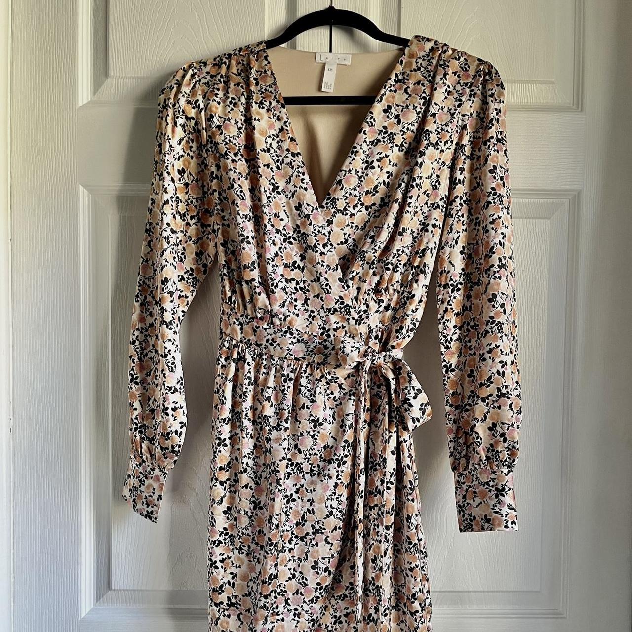 Leith Floral wrap knee length dress Never worn Depop