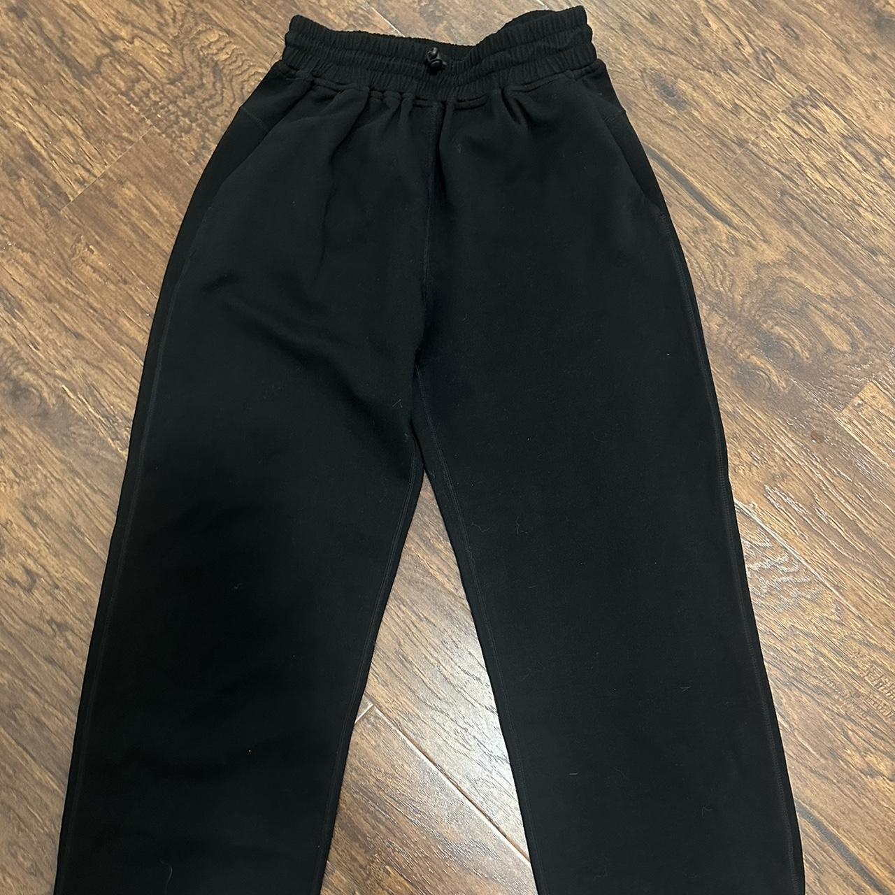 Lululemon black Softstreme wide leg sweatpants dupe.... - Depop