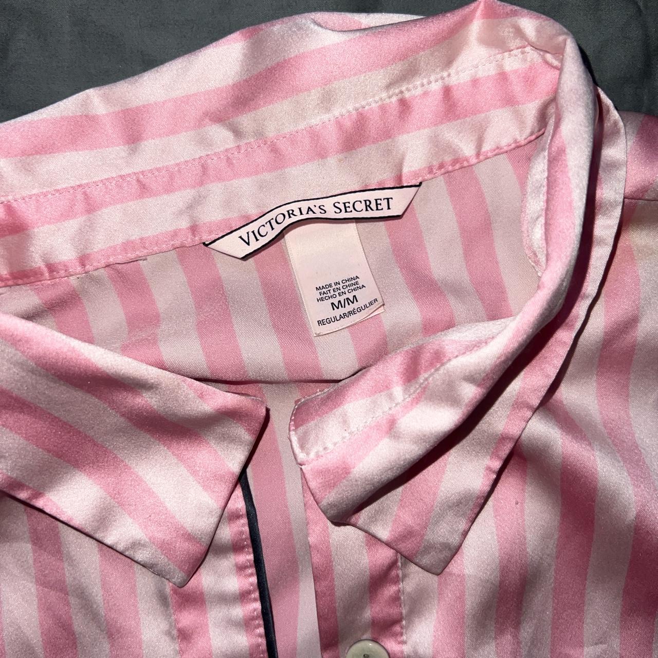 Satin Victorias Secret Pajama Top - Depop