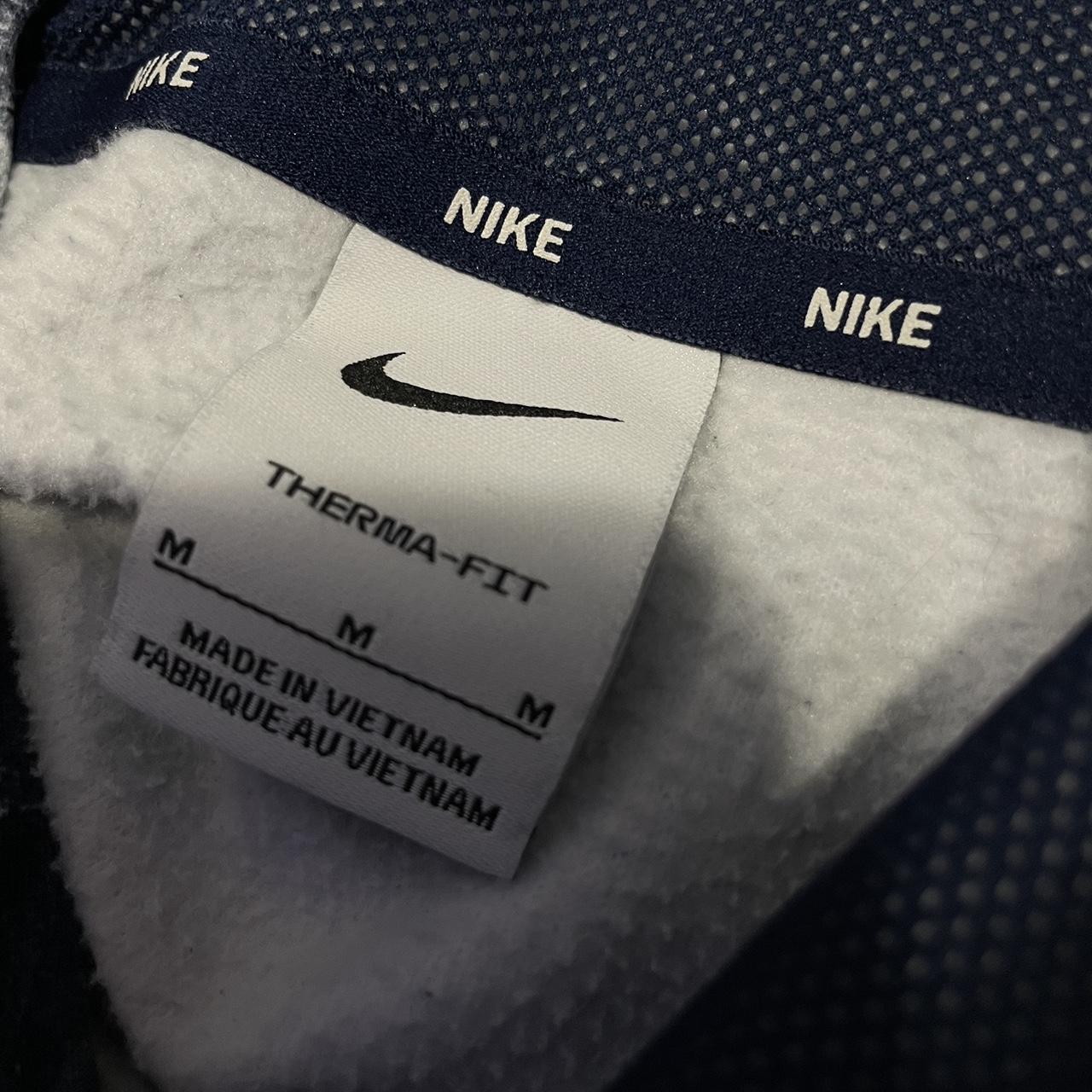 Blue & White Designed Nike Hoodie - worn 2x - no... - Depop