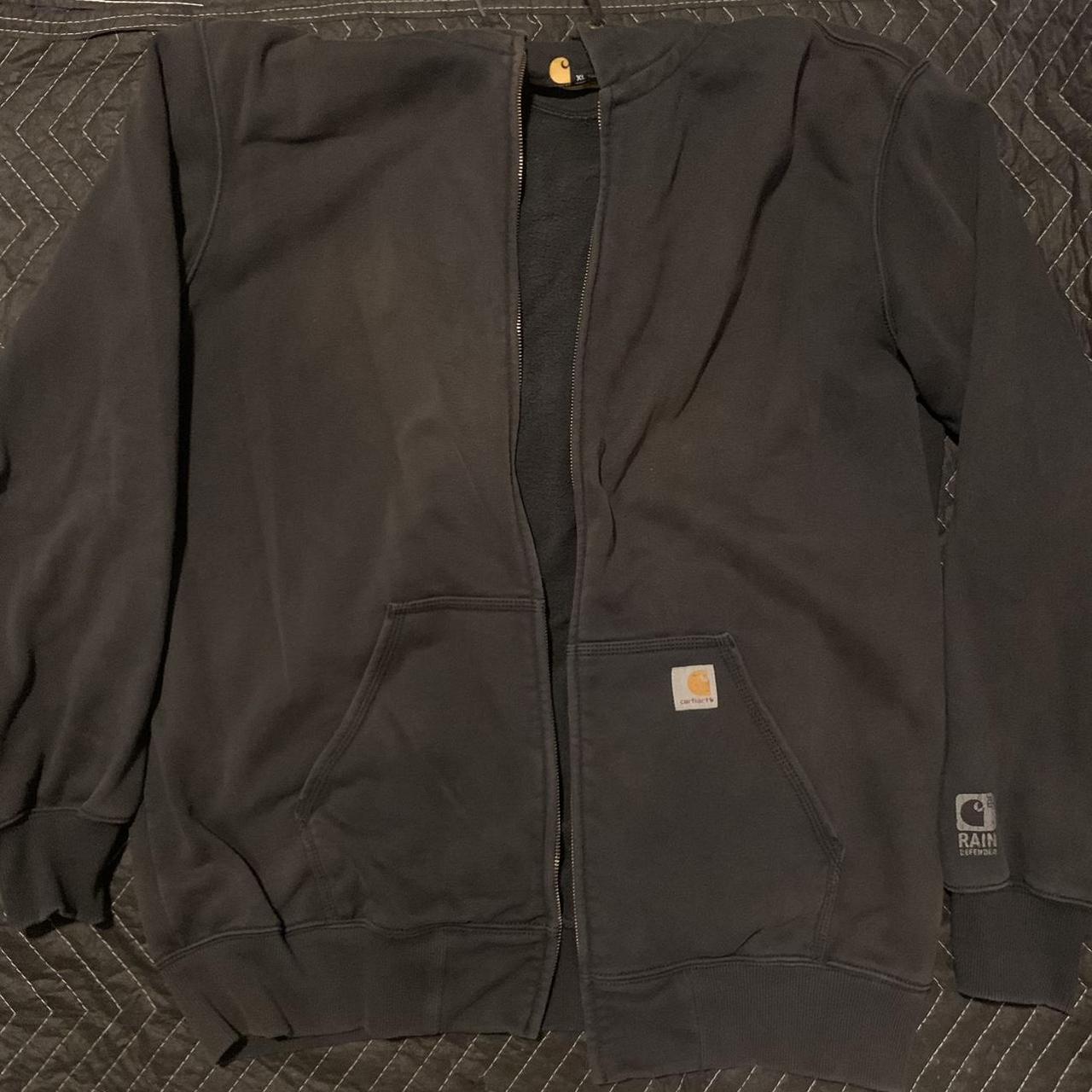 Carhartt Zipper Hoodie In Black. Size Xl Tall. The - Depop