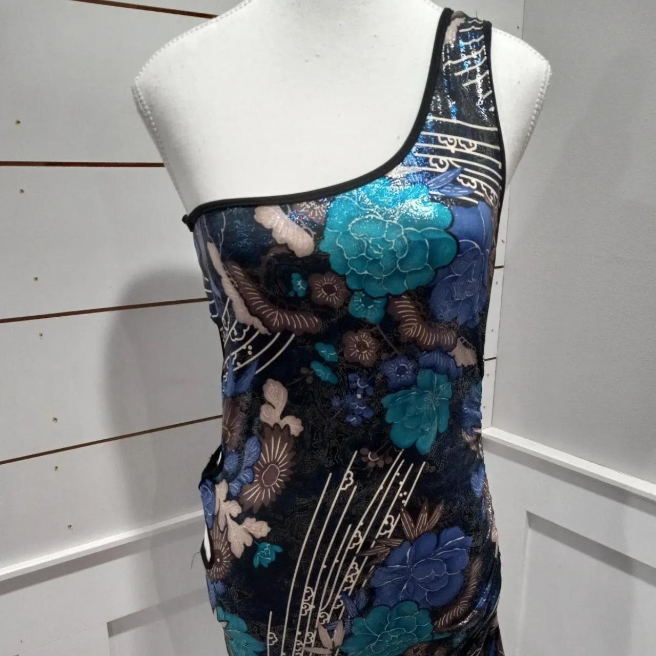Kiki Open Shoulder Metallic Dress Cocktails Armpit... - Depop