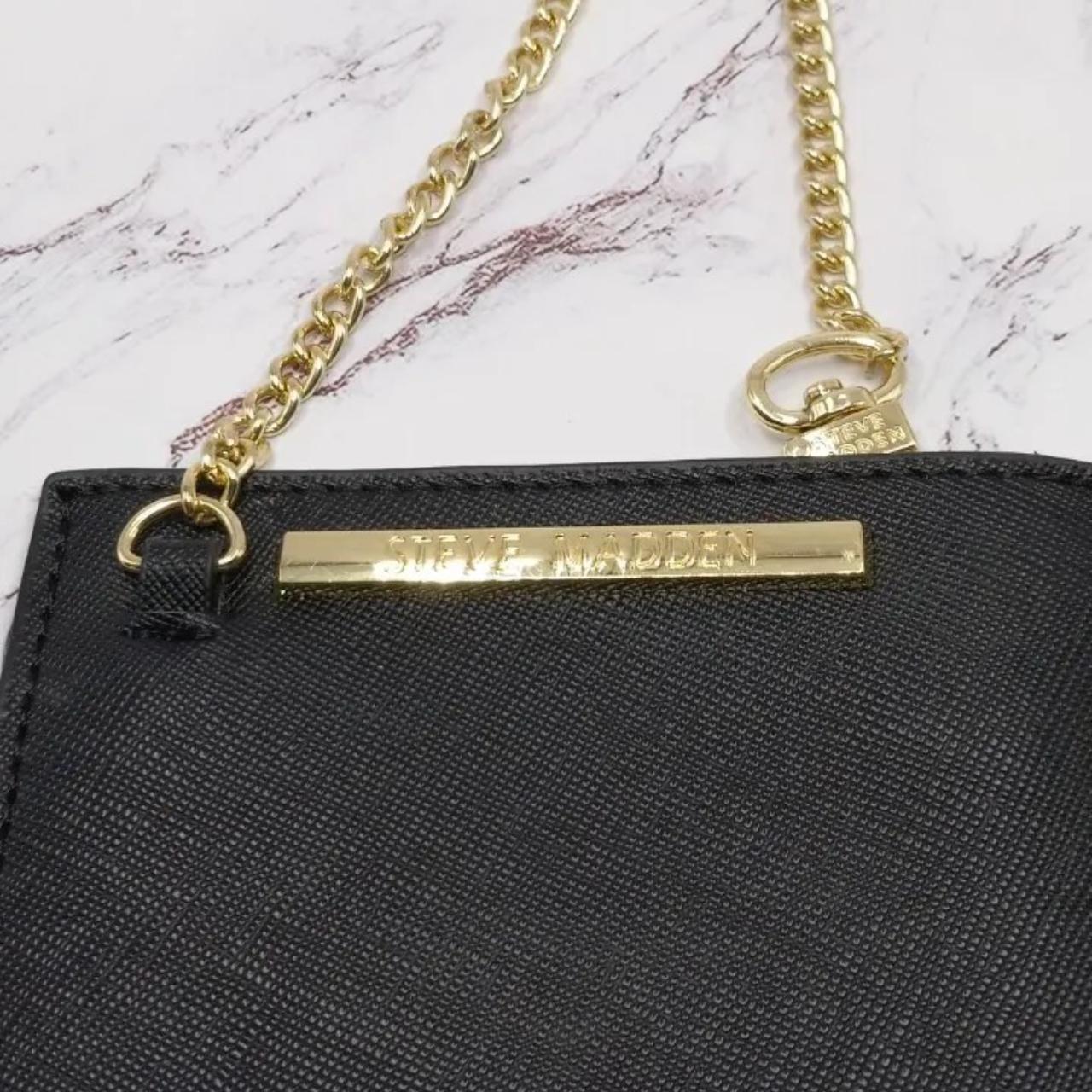 Steve Madden Women Wrist Wallet Black 4 1/2 inches... Depop