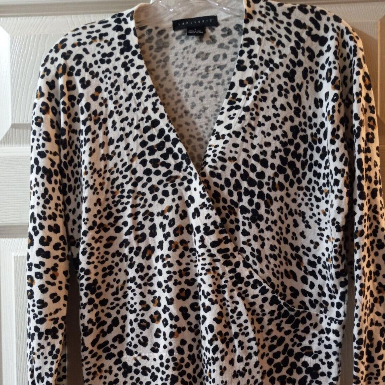 Sanctuary Women Leopard Animal Print Top Shirt Size... - Depop