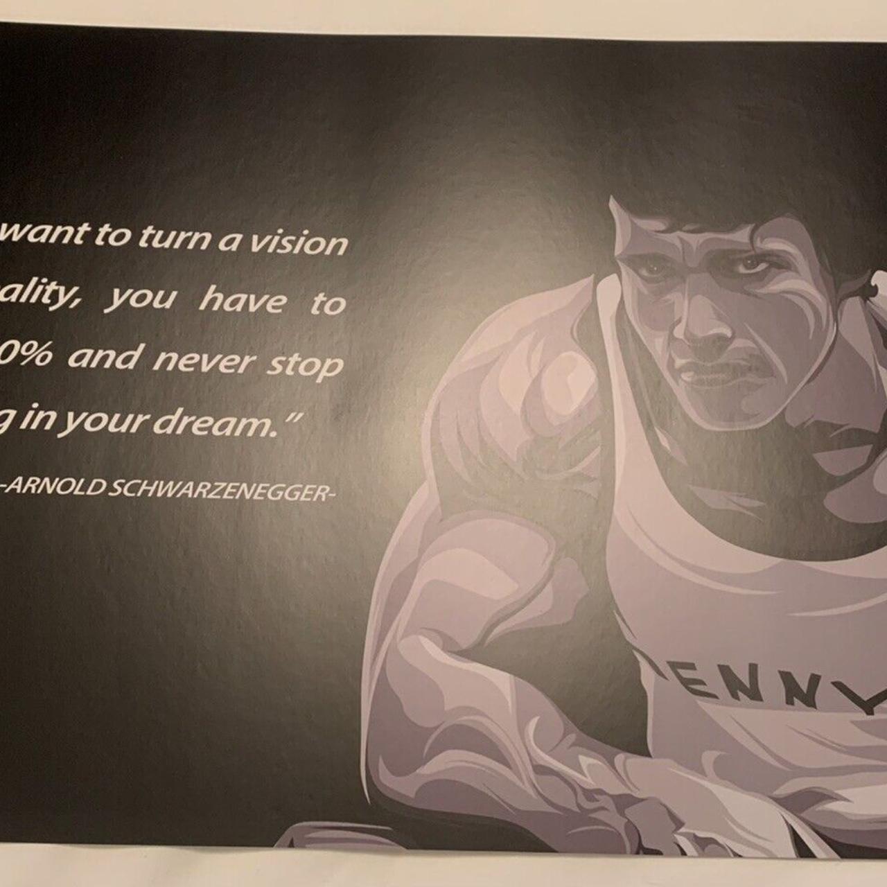 Arnold Schwarzenegger Inspirational Wall Art Print Motivational Quote  Poster Gym