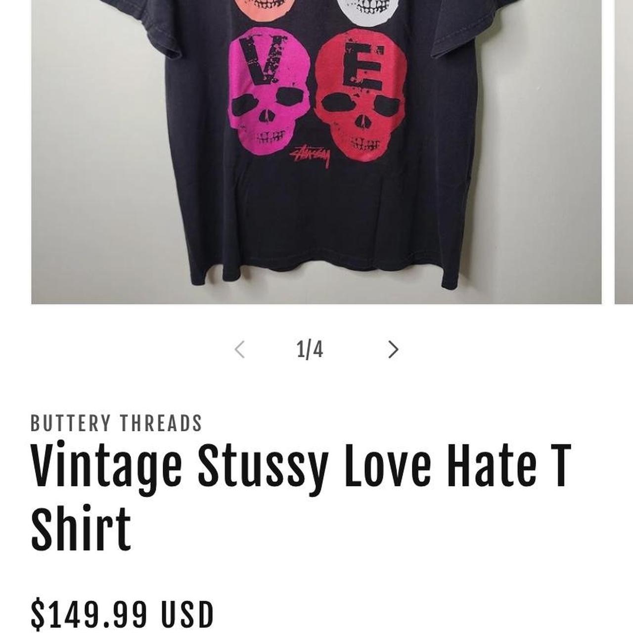 Really rare Stussy “LOVE/HATE” skull tee in brown | Depop Really rare Stussy “LOVE/HATE” skull tee in brown | Depop