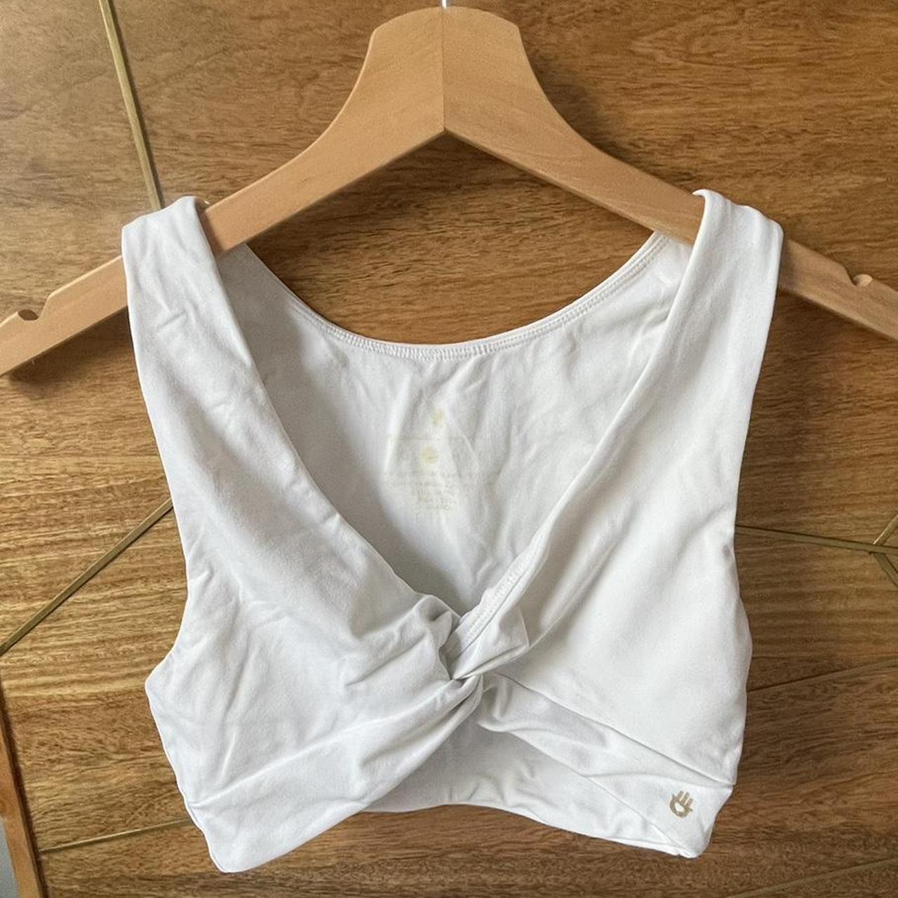 Spiritual Gangster tie front sports bra • white Depop