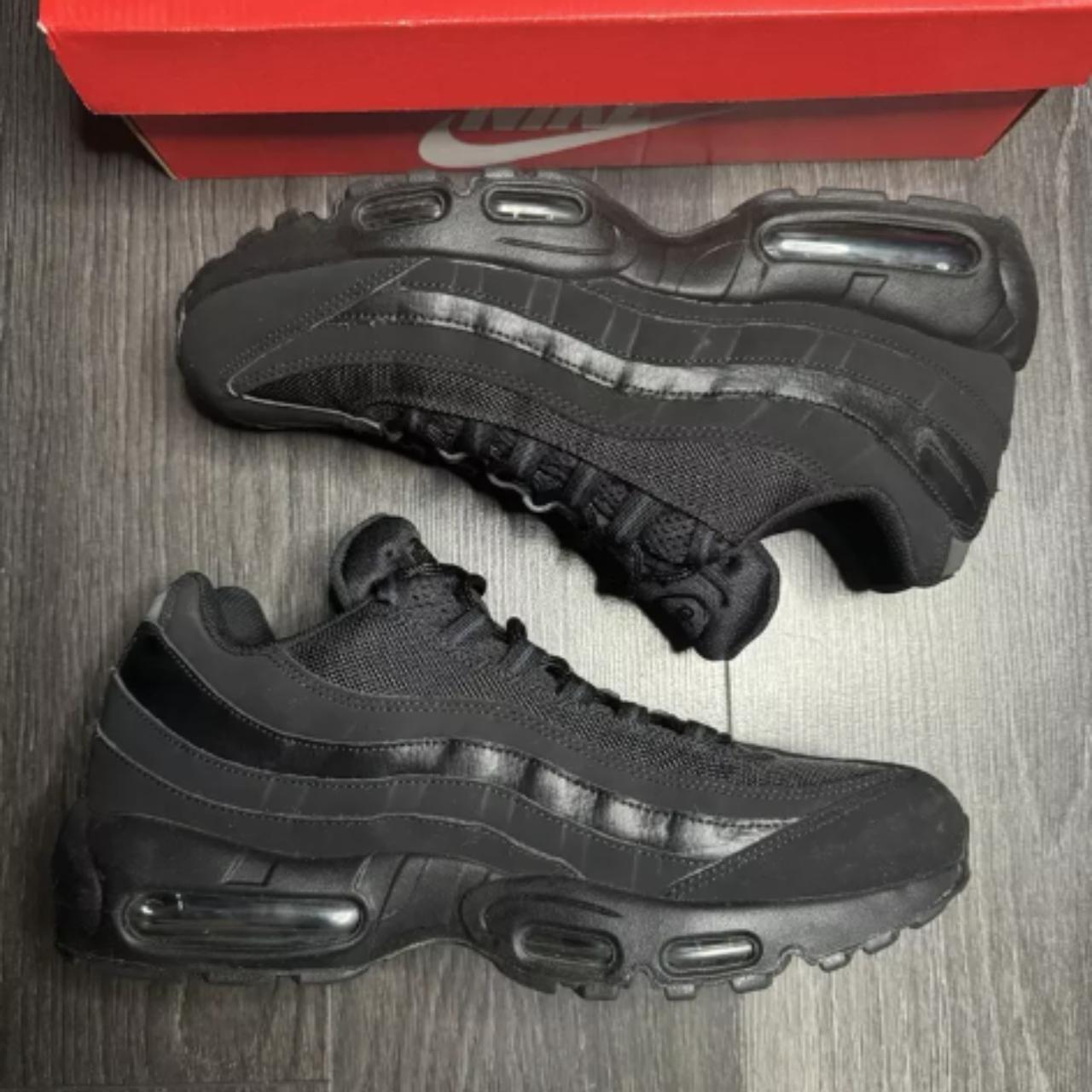 Nike Air Max 95 Triple Black No damage With Box UK... - Depop