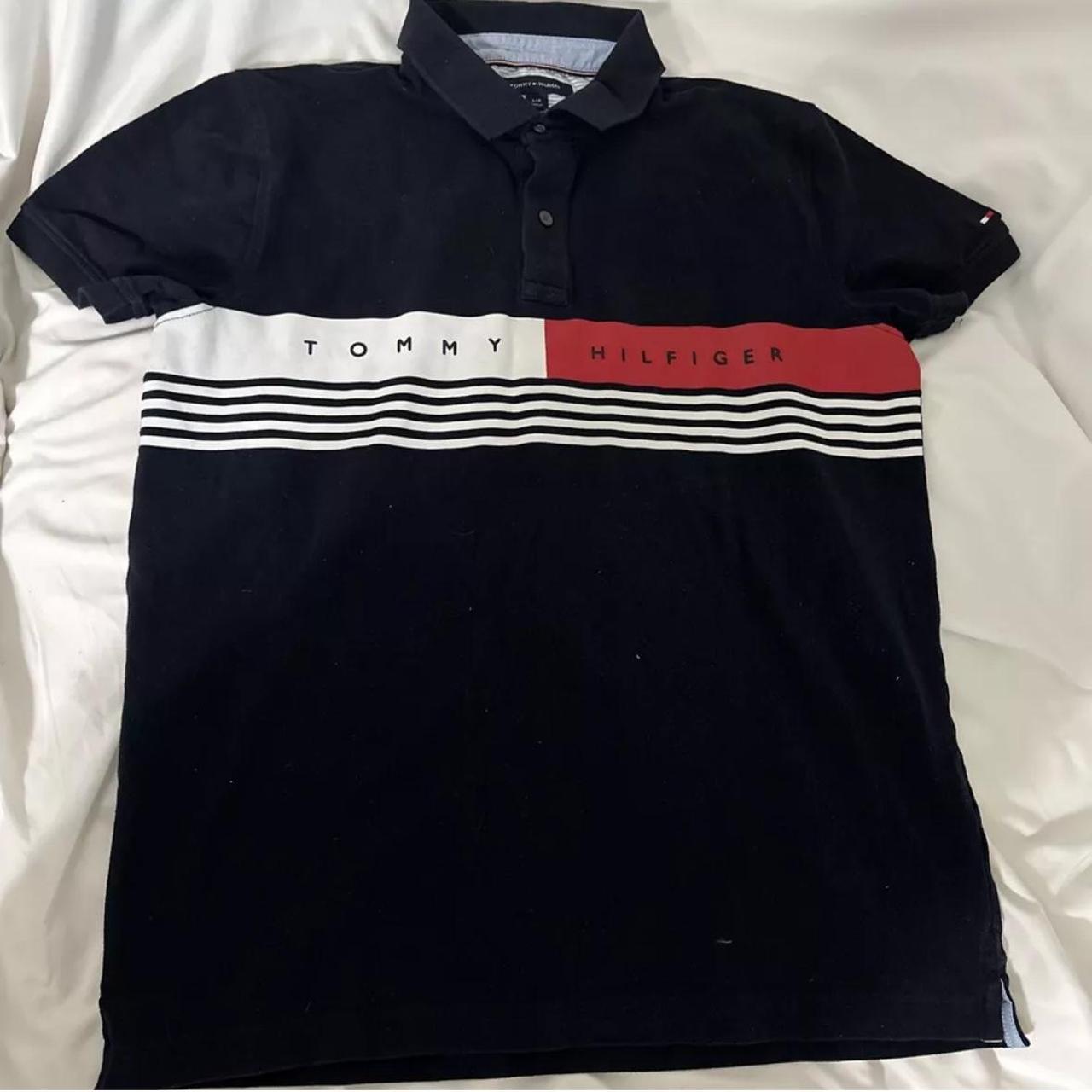 Men’s Tommy Hilfiger Polo Lucas Chest Stripe Slim... - Depop