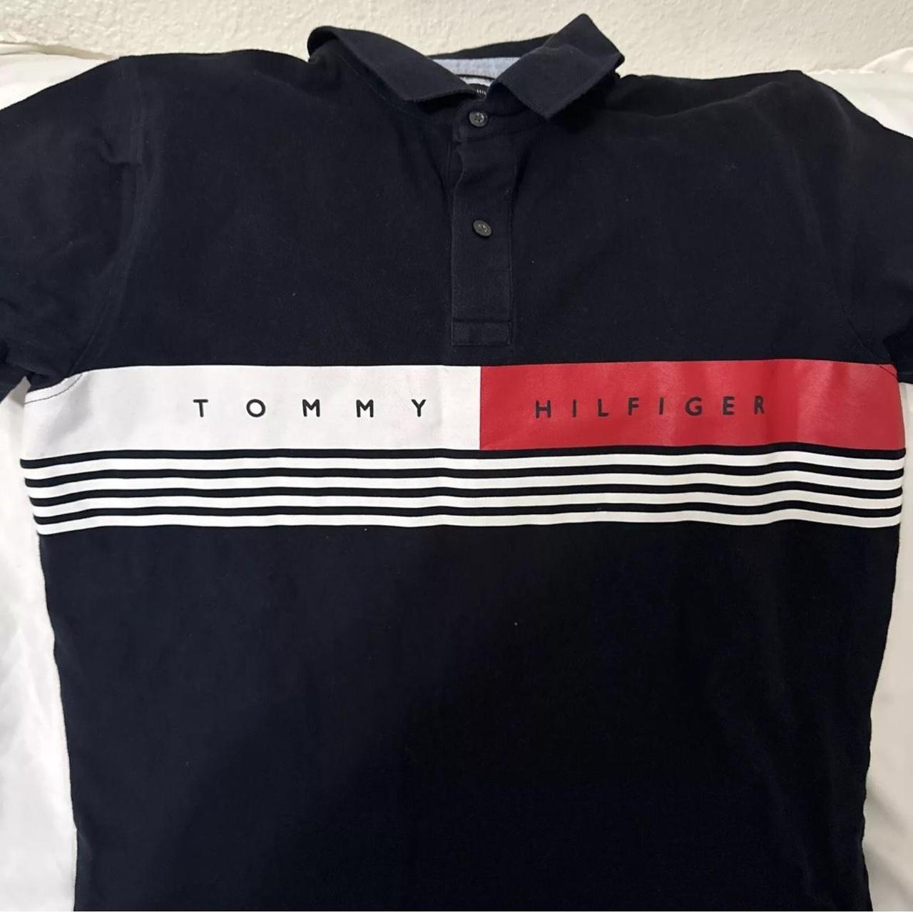 Men’s Tommy Hilfiger Polo Lucas Chest Stripe Slim... - Depop