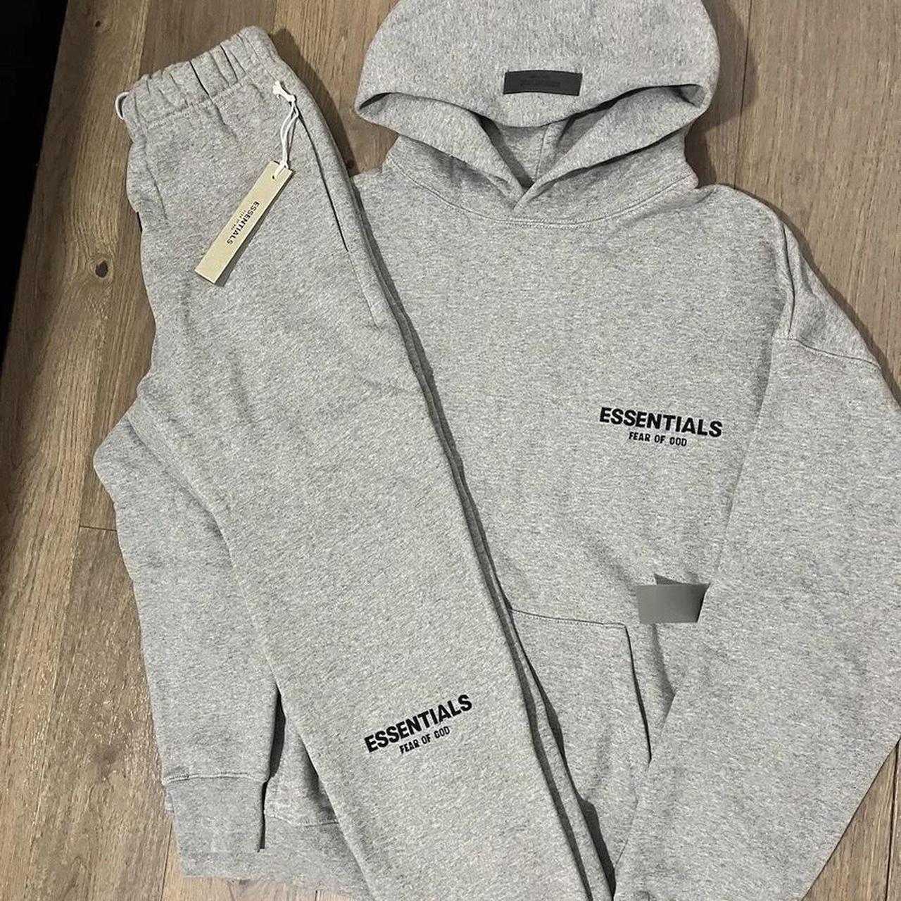 FOG Essentials SS22 Dark Grey Oatmeal Tracksuit - Depop