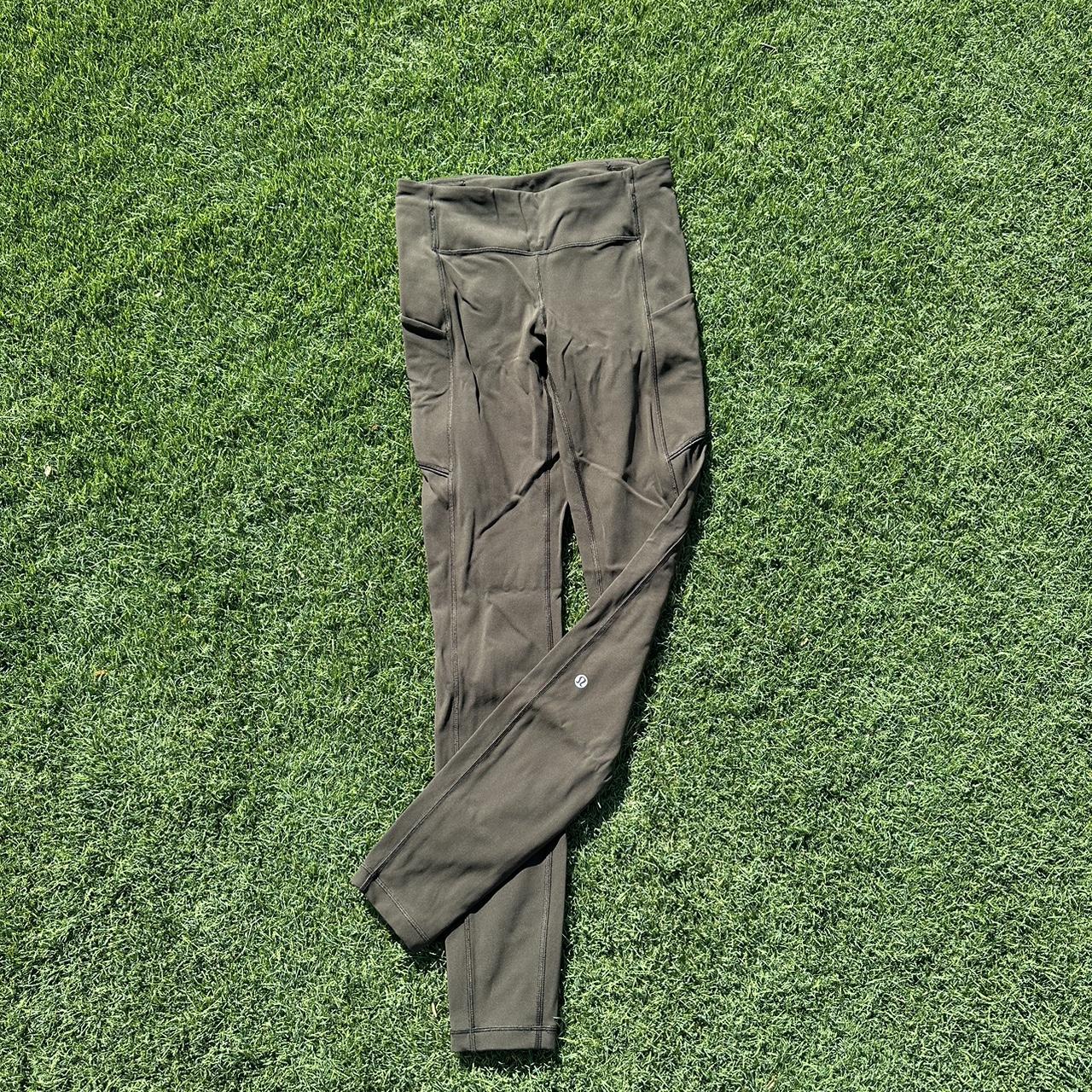 Light green lululemon leggings with pocket size 4. - Depop