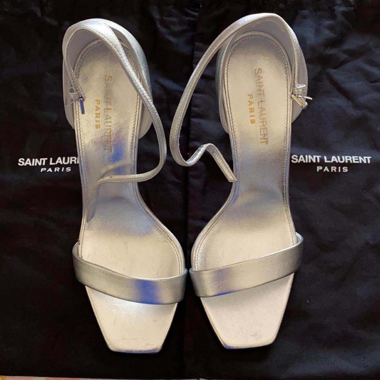 Ysl silver hot sale sandals