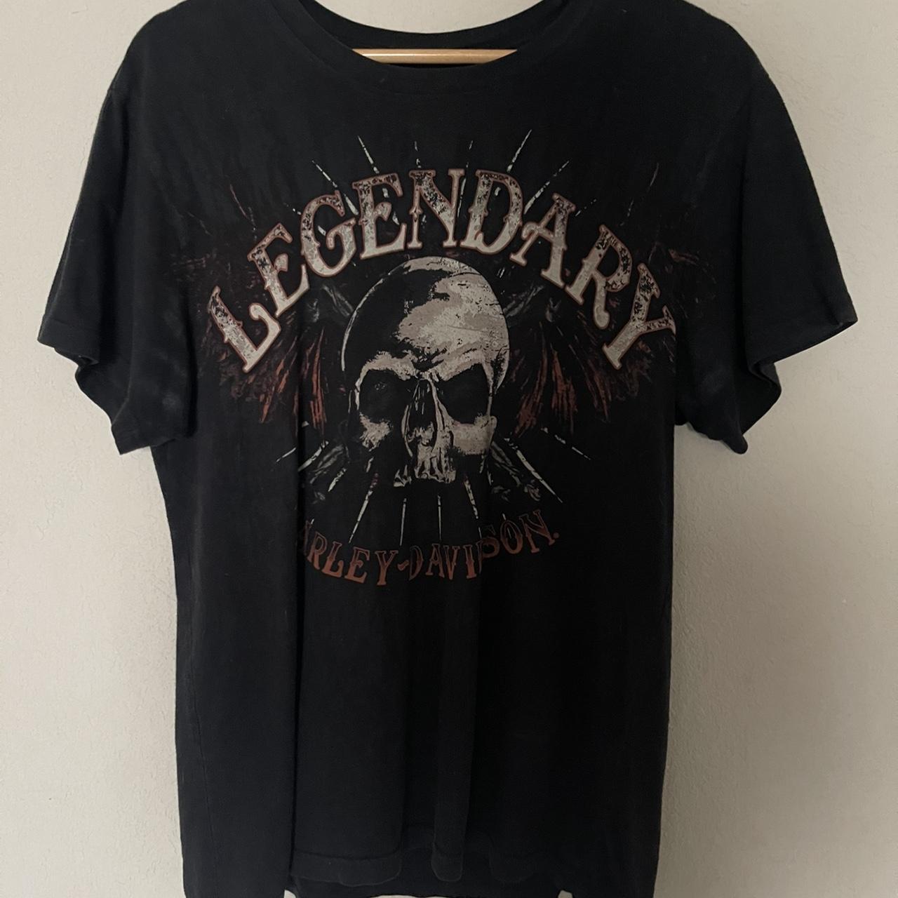 Y2K affliction inspired Harley Davison t shirt. - Depop