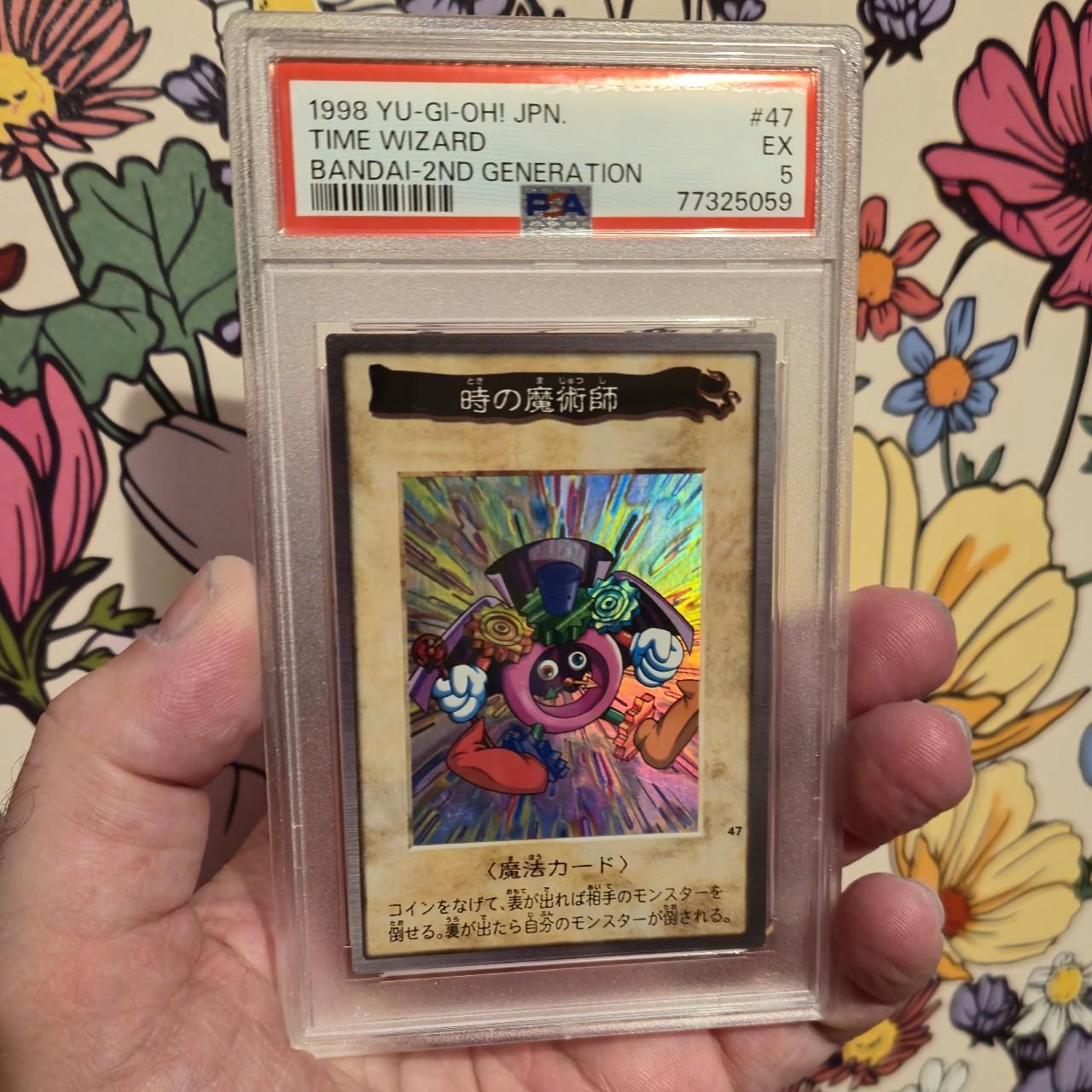 Yugioh authentic Time Wizard Bandai PSA