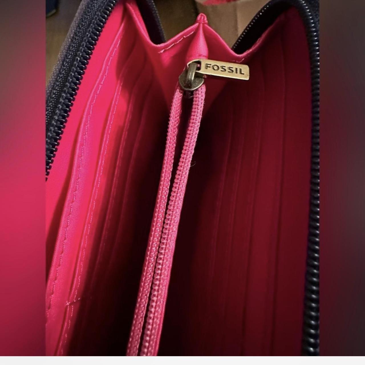 Fossil Women's Wallet - Blue/Multi – Fossil Zippe… - image 5