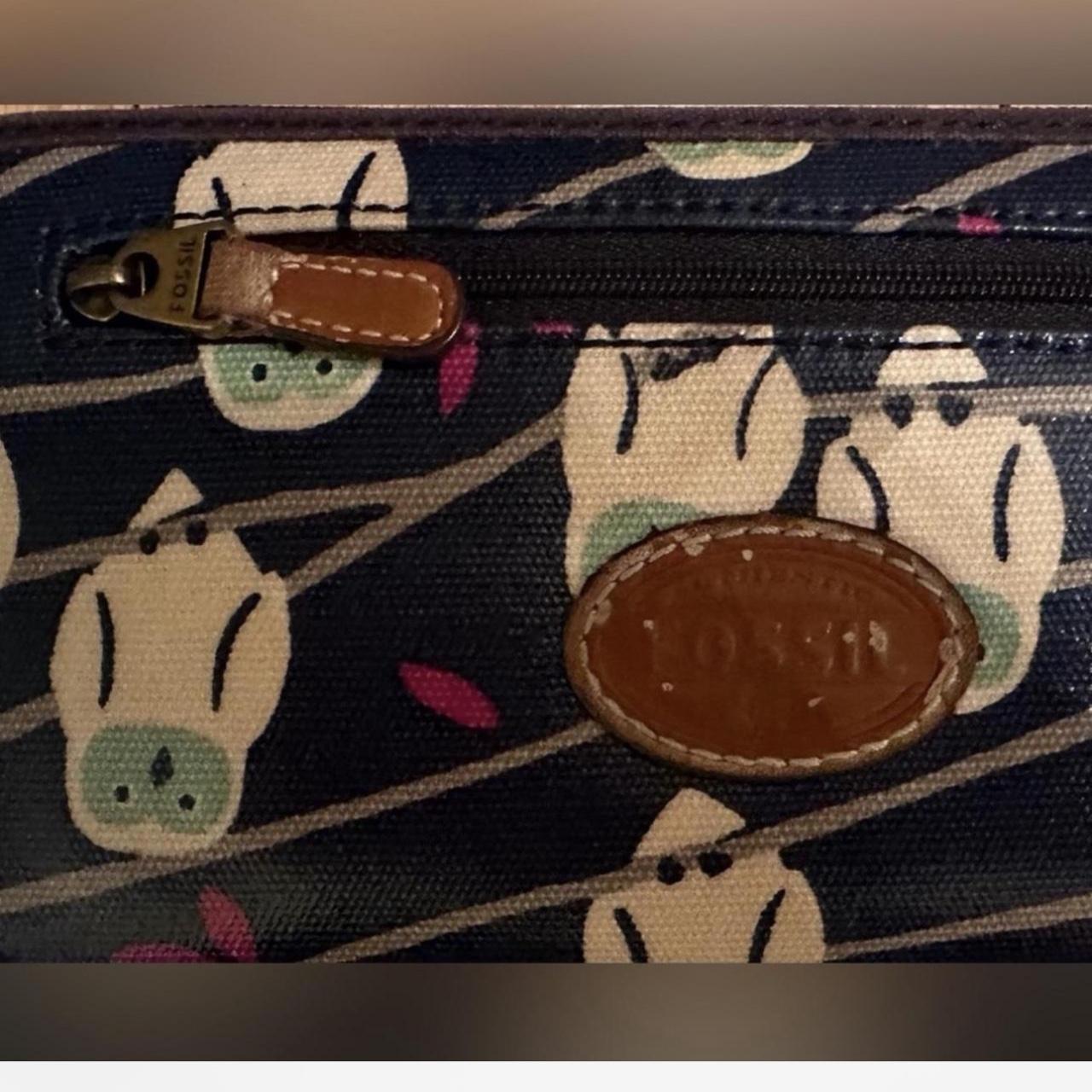 Fossil Women's Wallet - Blue/Multi – Fossil Zippe… - image 4