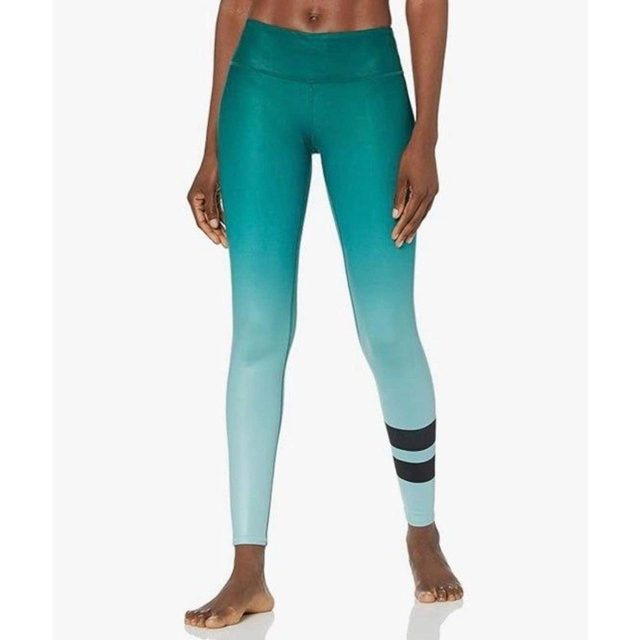 Alo Yoga Leggings Teal Ombr Color with 2 black Depop