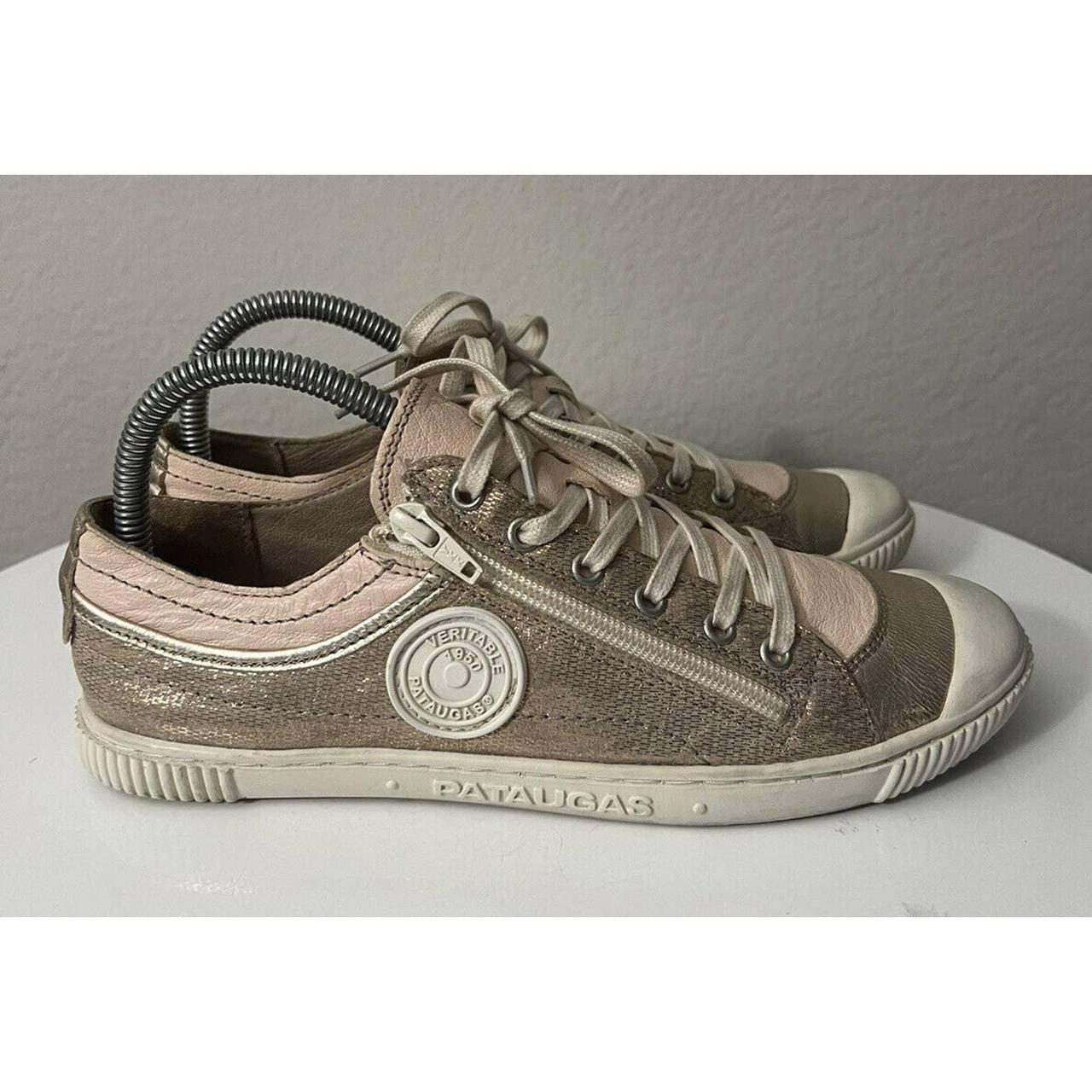 Pataugas Bisk Mix Trainer Sneakers Metallic Sparkle Depop