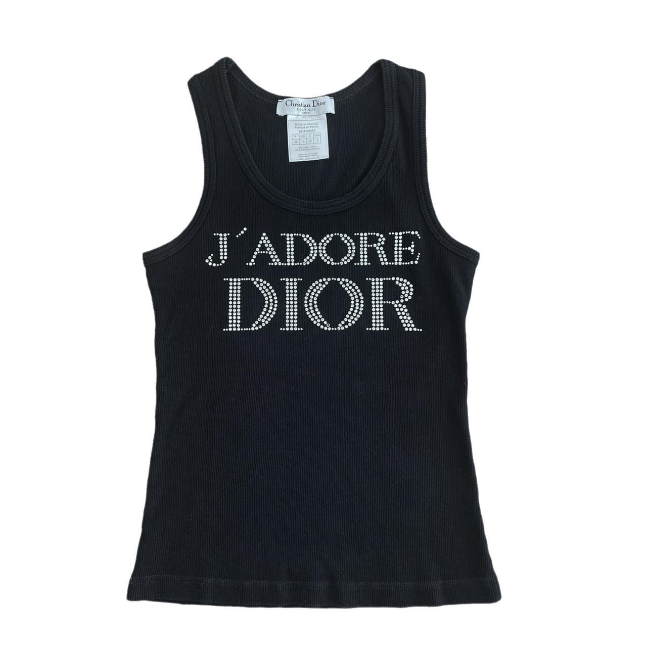 Dior Top - Authentic Dior Diamante Crystal Vest Tank... - Depop