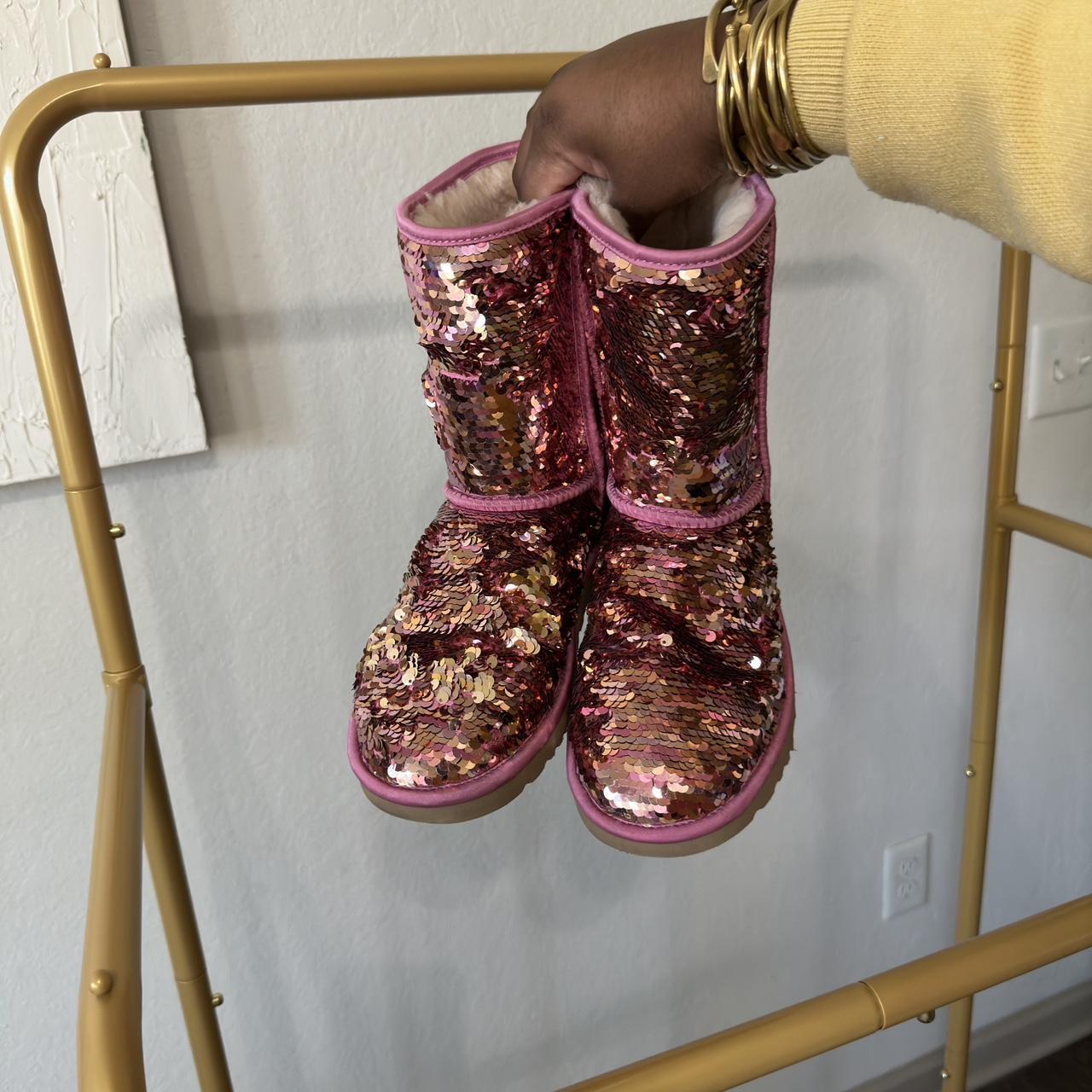 Ugg boots clearance pink glitter