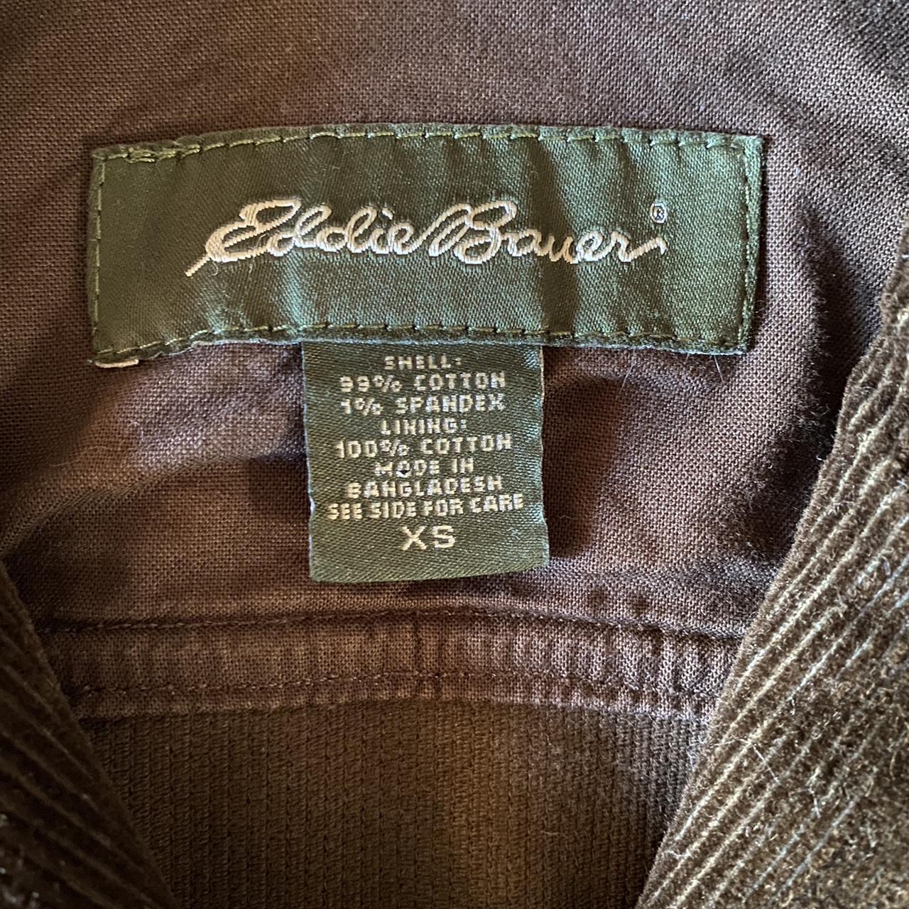 Eddie Bauer 2000s brown corduroy jacket. This dark... - Depop