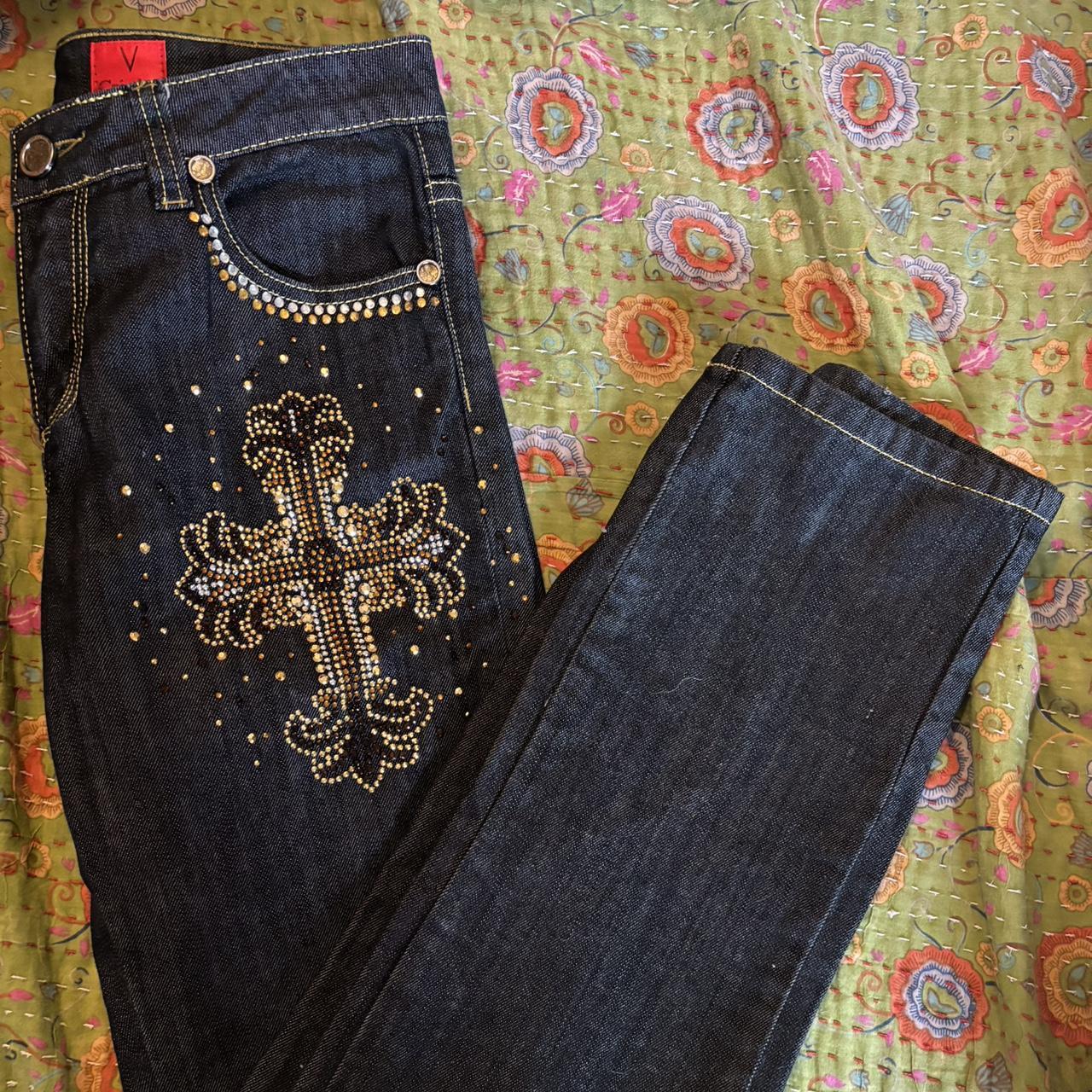 V cristina embroidered store jeans