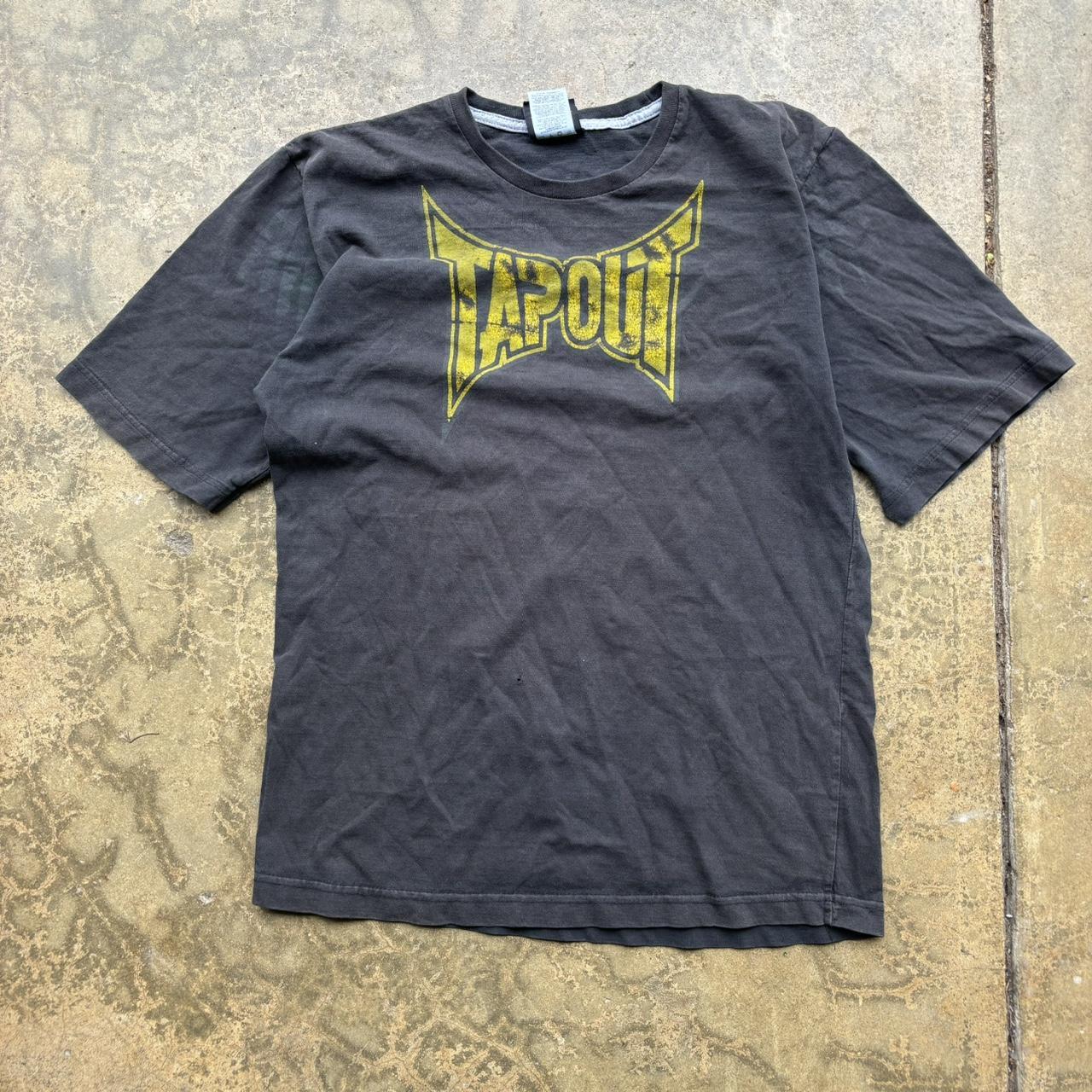 vintage grunge y2k black and yellow tapout jesse... - Depop