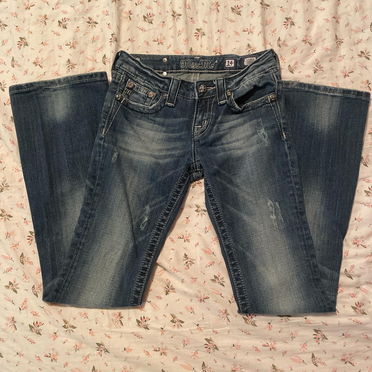 Miss Me low rise bootcut jeans. My booty got a... - Depop